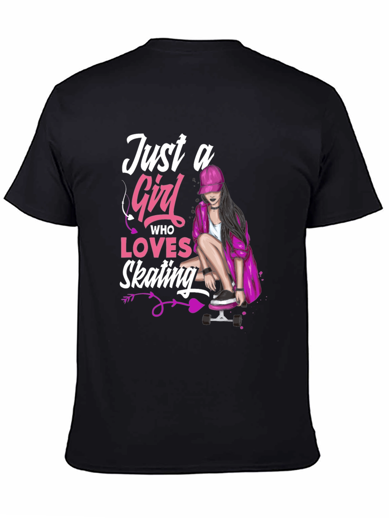 Just A Girl Who Loves Skating Graphic Tee