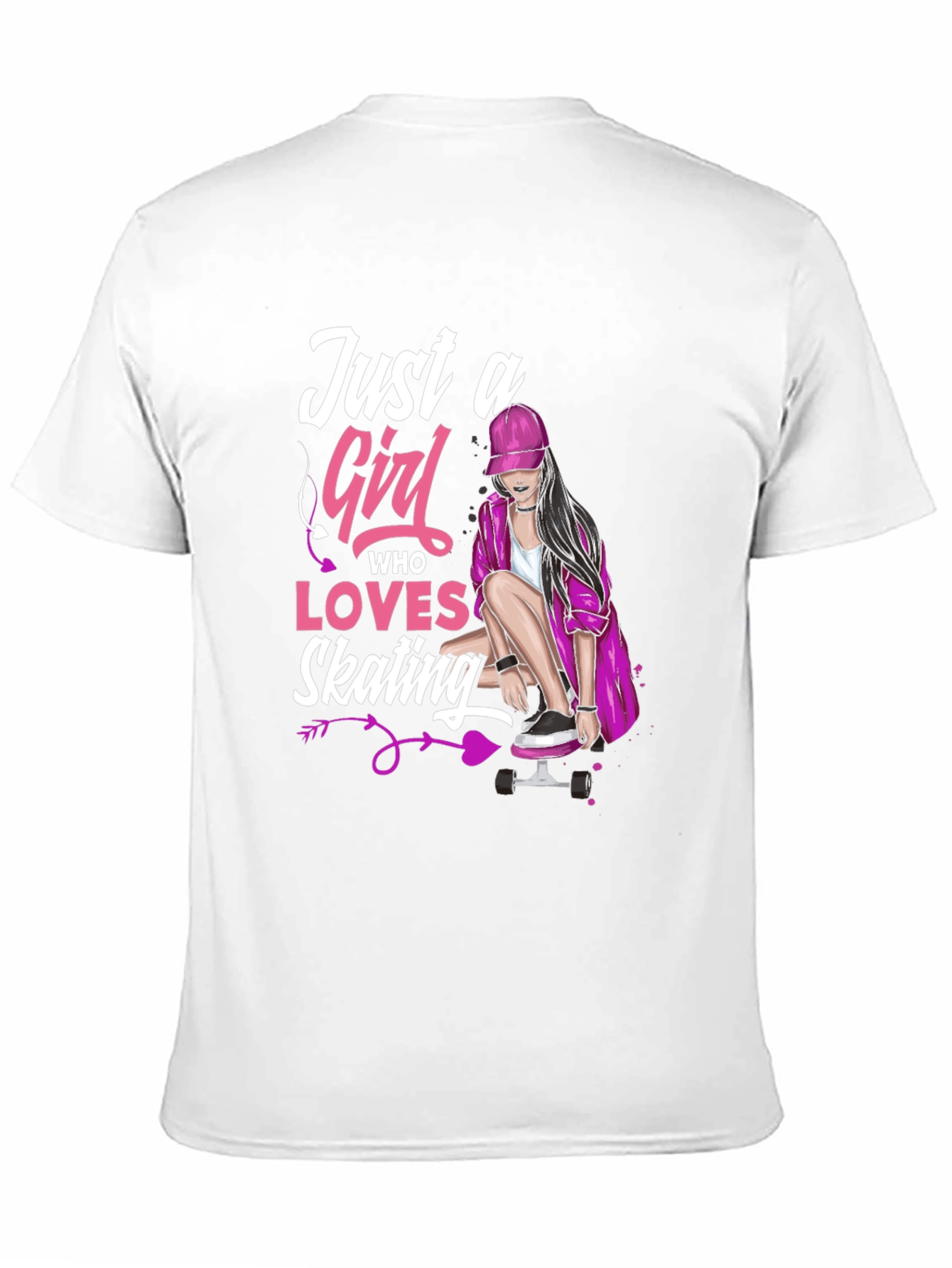Just A Girl Who Loves Skating Graphic Tee