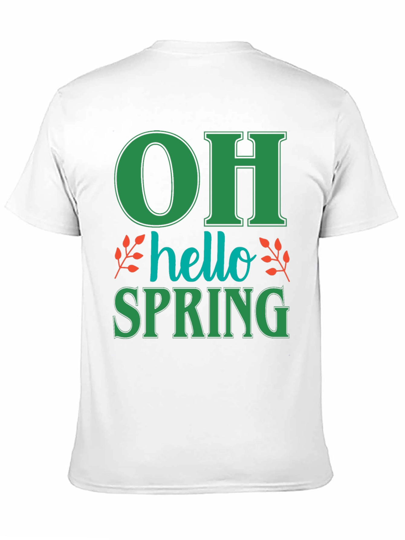 Oh Hello Spring T-Shirt - Green Graphic Tee