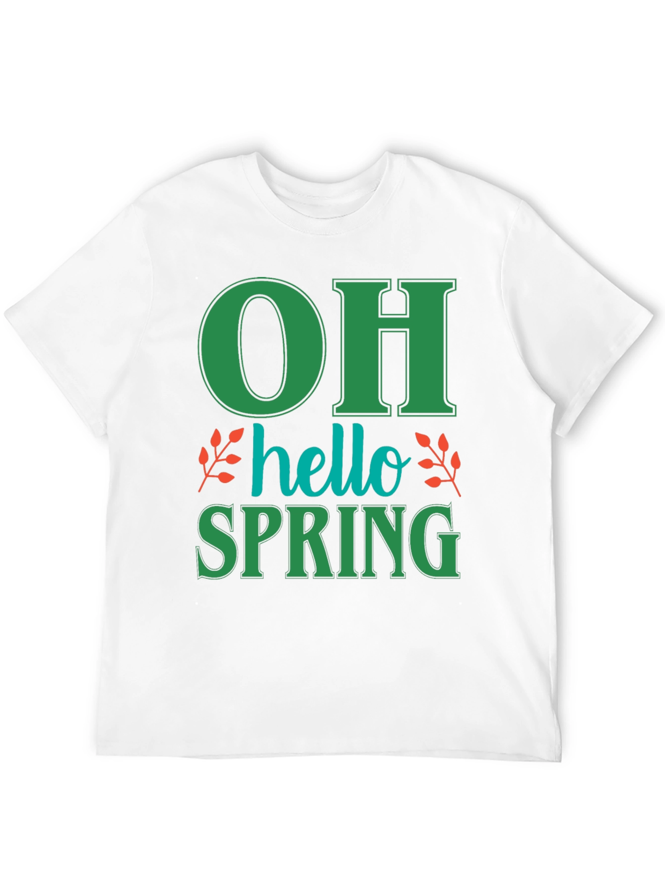Oh Hello Spring T-Shirt - Green Graphic Tee