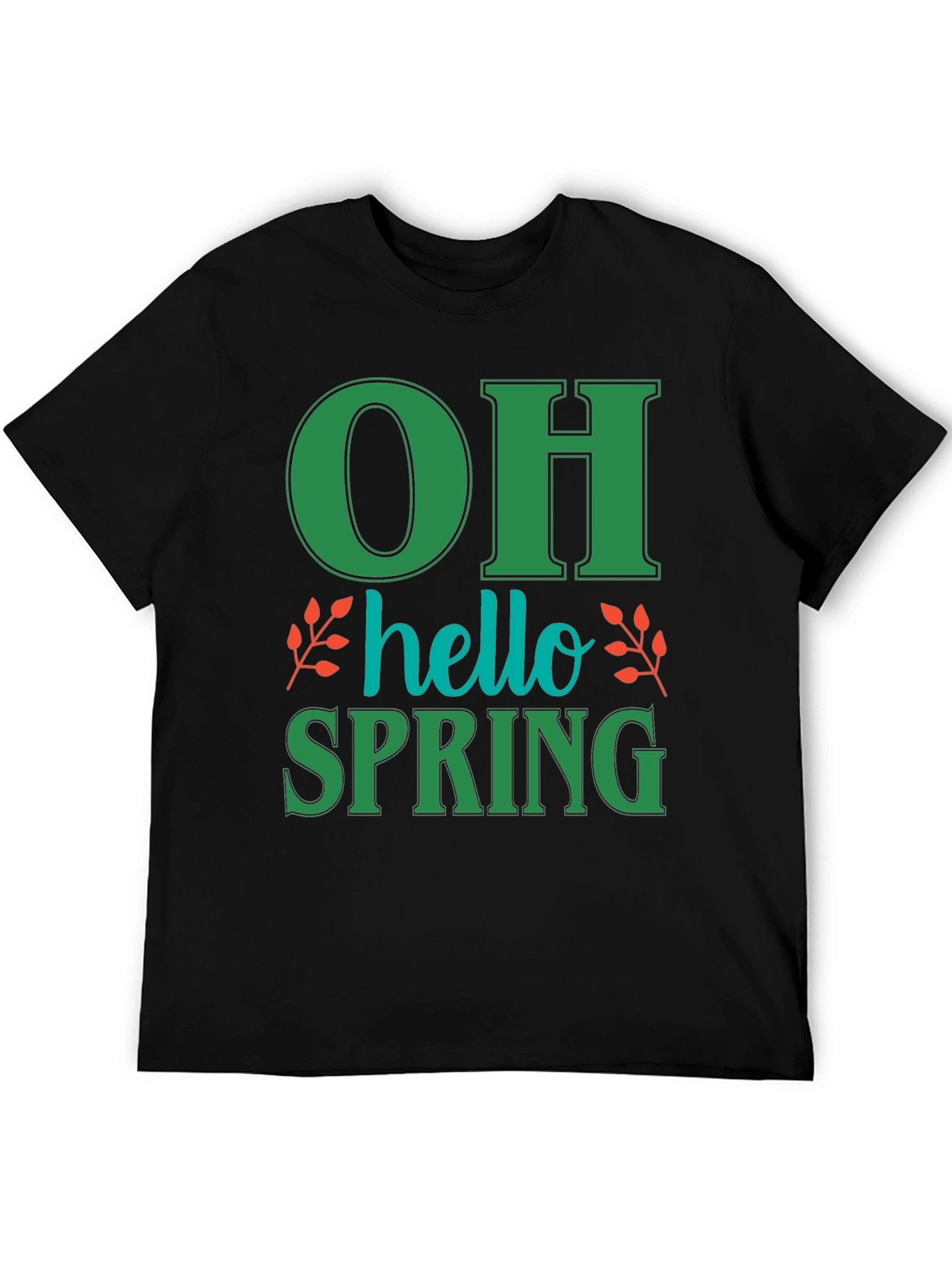 Oh Hello Spring T-Shirt - Green Graphic Tee