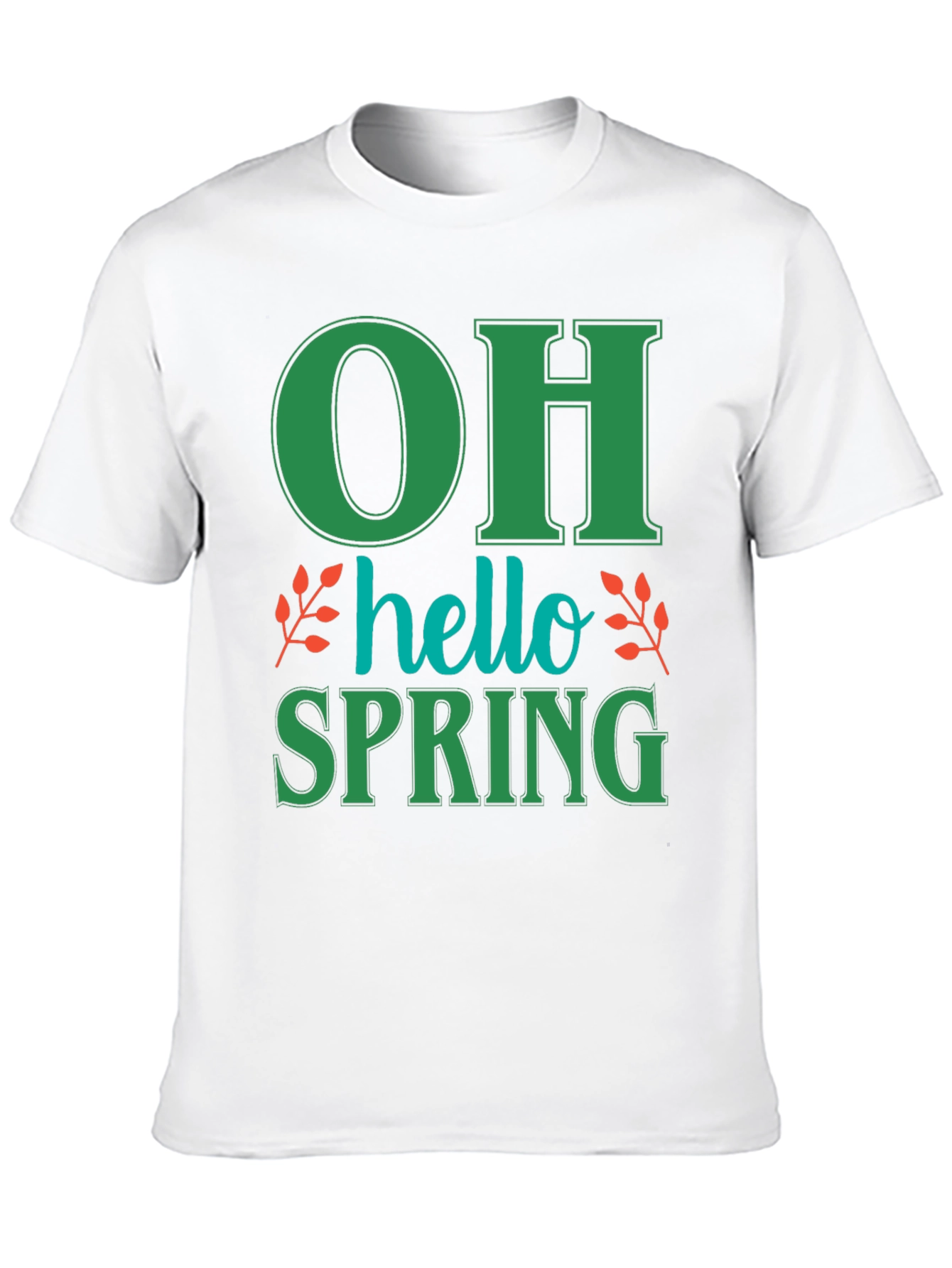 Oh Hello Spring T-Shirt - Green Graphic Tee