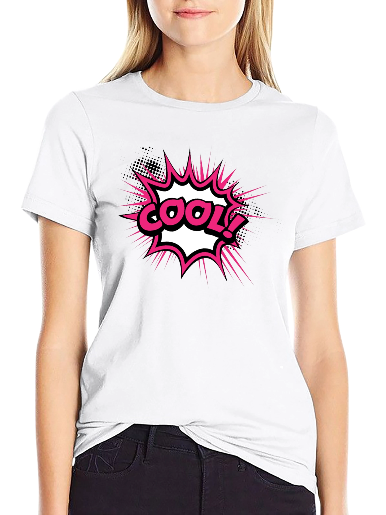 Cool Graphic T-Shirt - Black Comic Style Tee