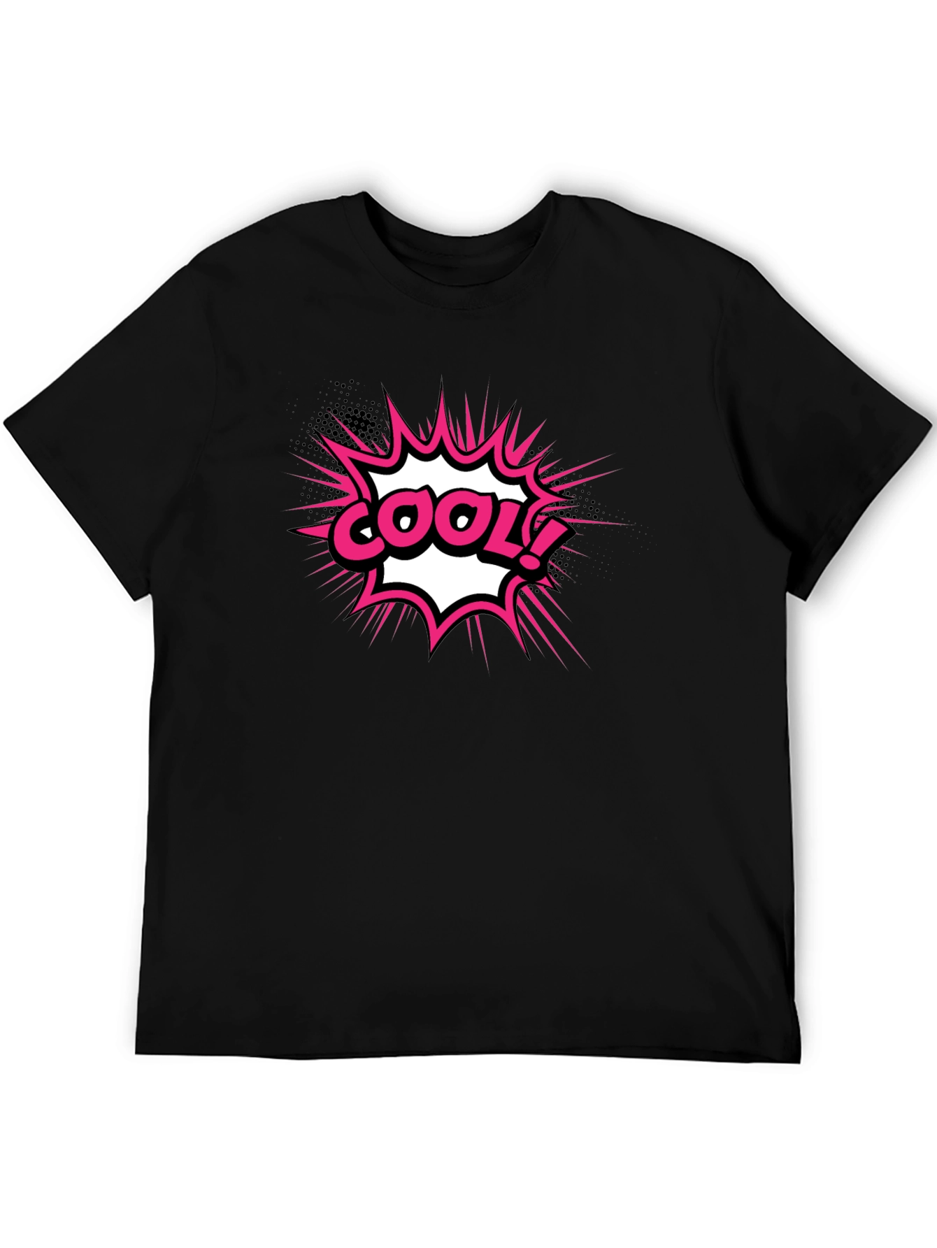 Cool Graphic T-Shirt - Black Comic Style Tee