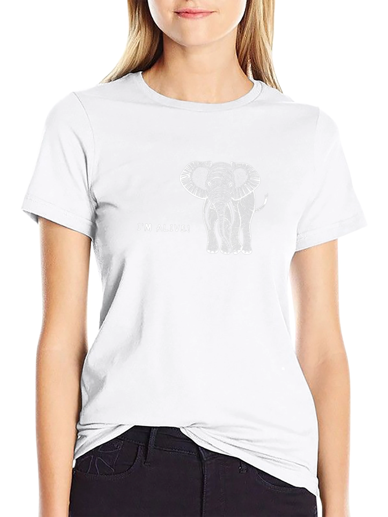 Elephant Im Alive Graphic T-Shirt