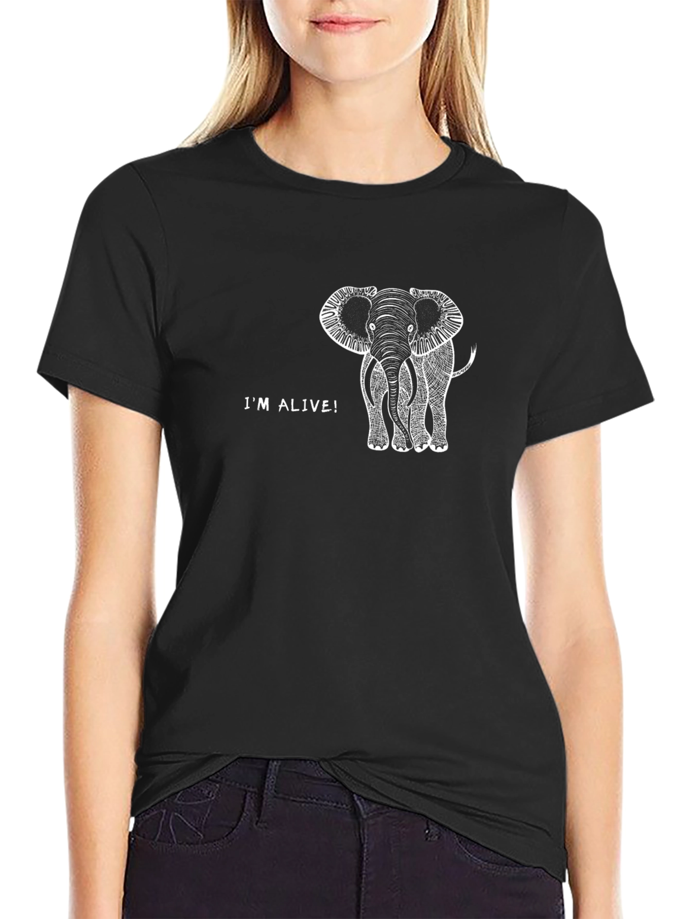 Elephant Im Alive Graphic T-Shirt