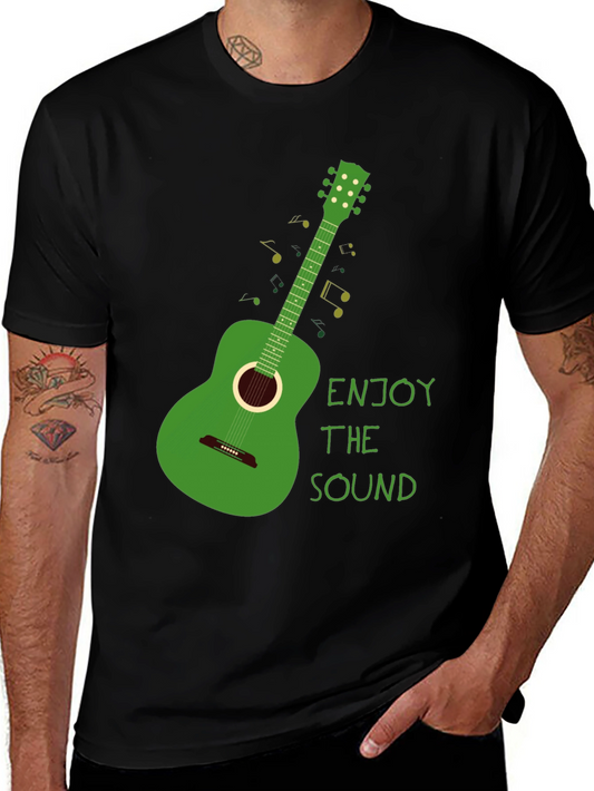 Green Guitar T-Shirt - Enjoy the Sound!