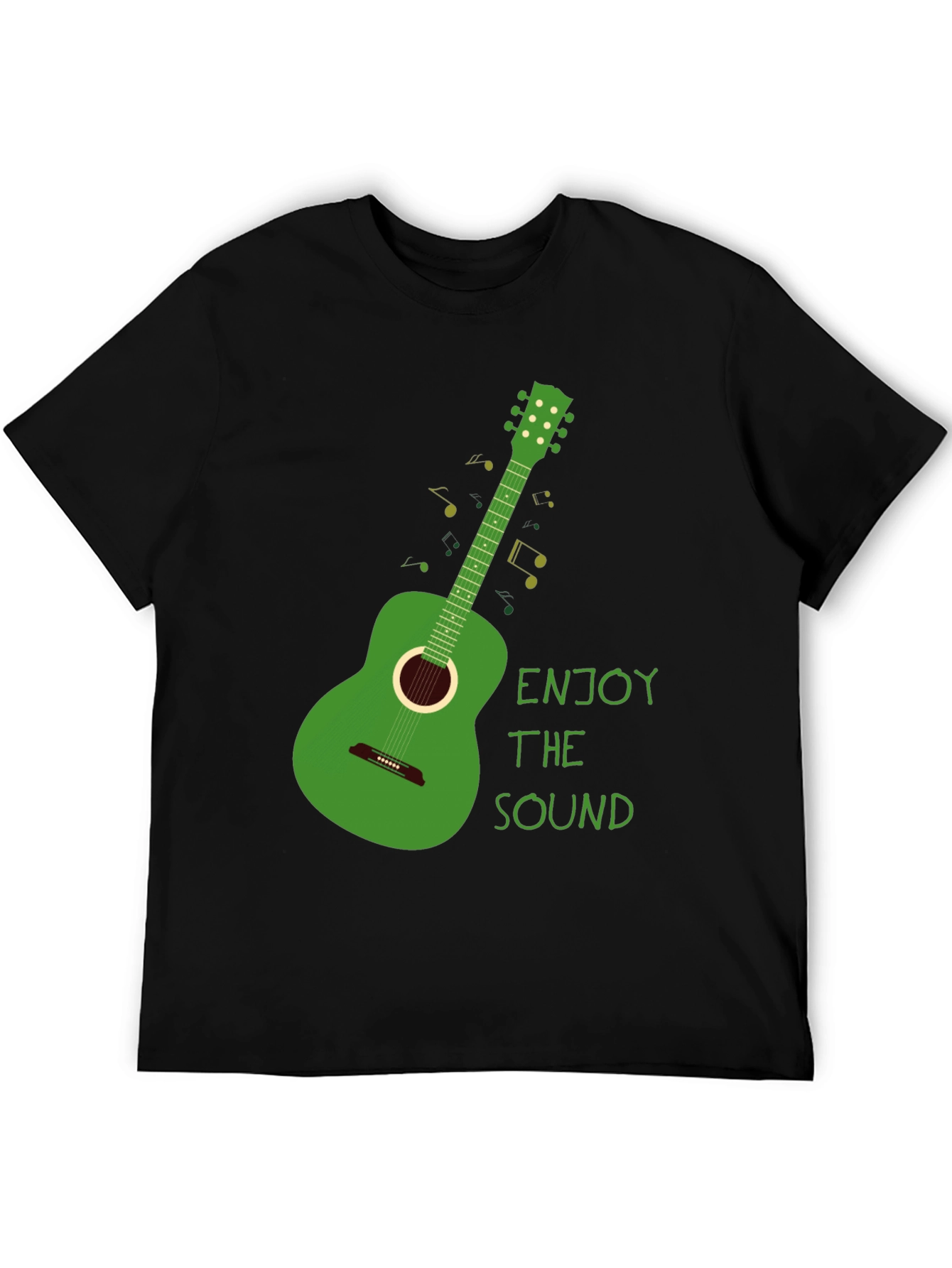 Green Guitar T-Shirt - Enjoy the Sound!