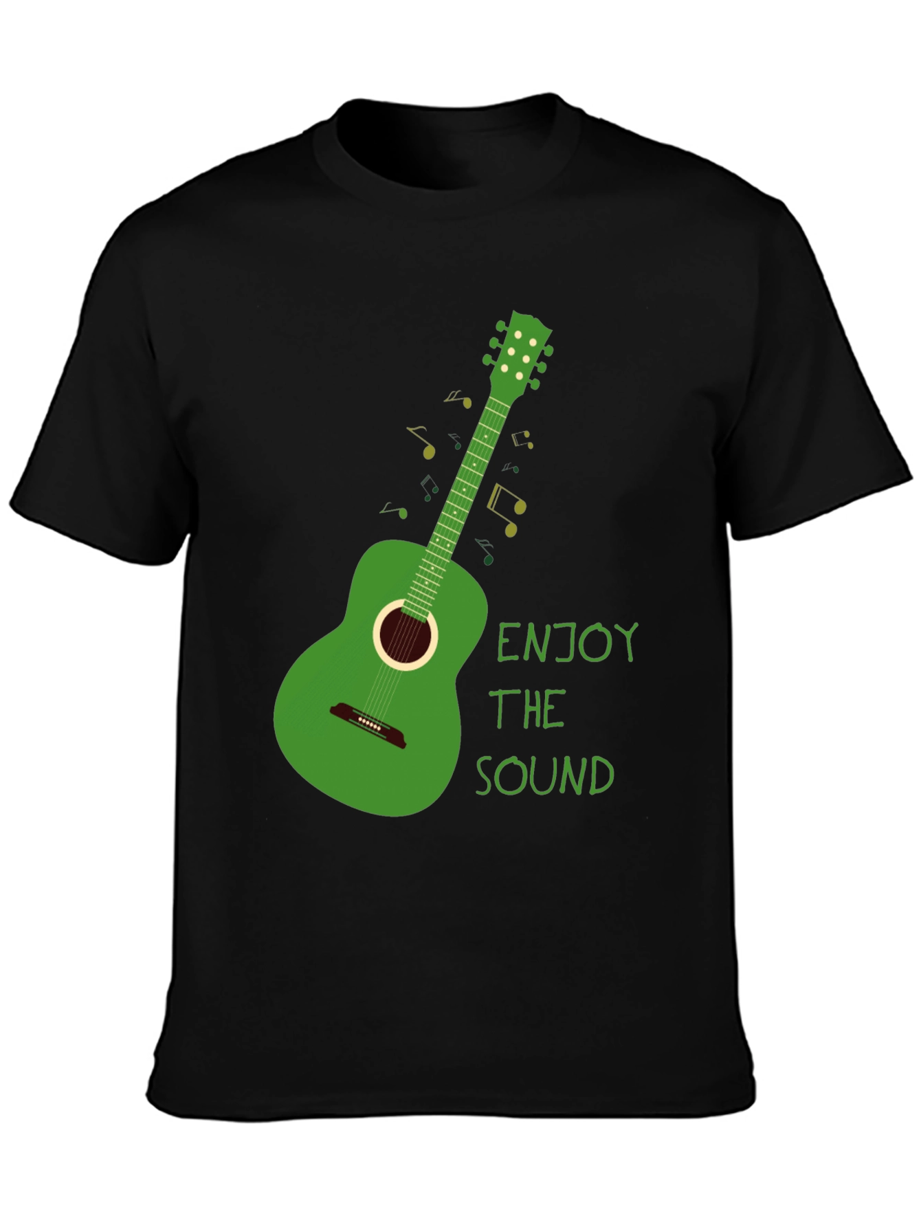 Green Guitar T-Shirt - Enjoy the Sound!