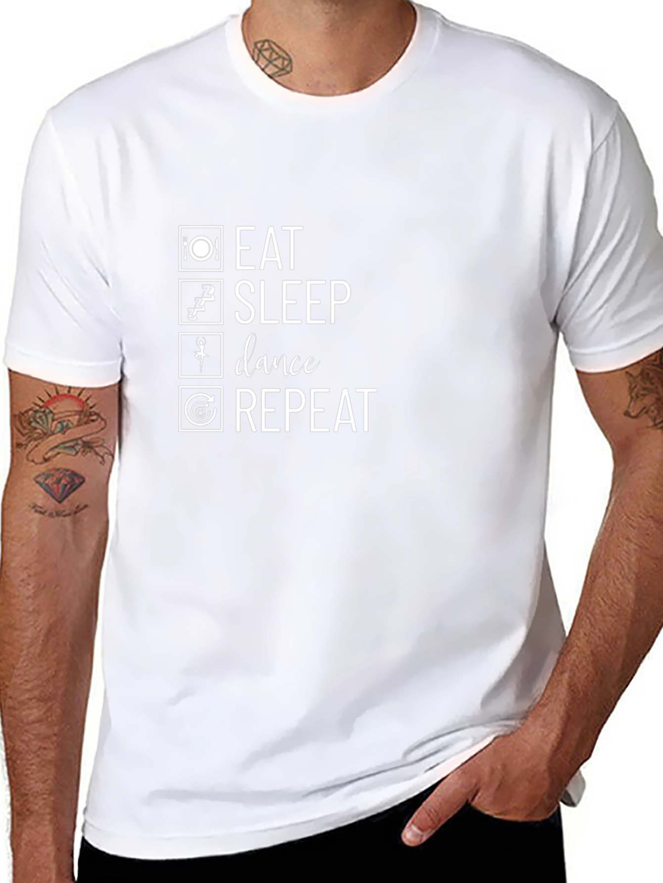 Eat Sleep Dance Repeat Graphic T-Shirt