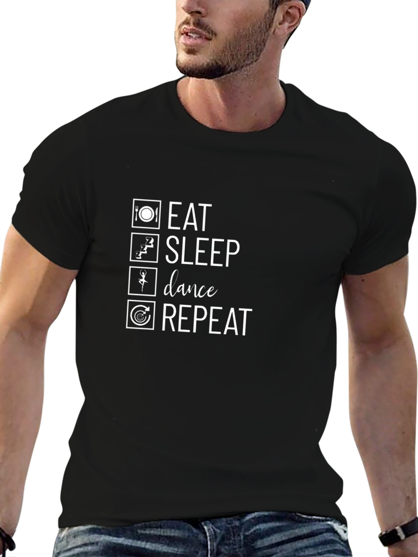 Eat Sleep Dance Repeat Graphic T-Shirt