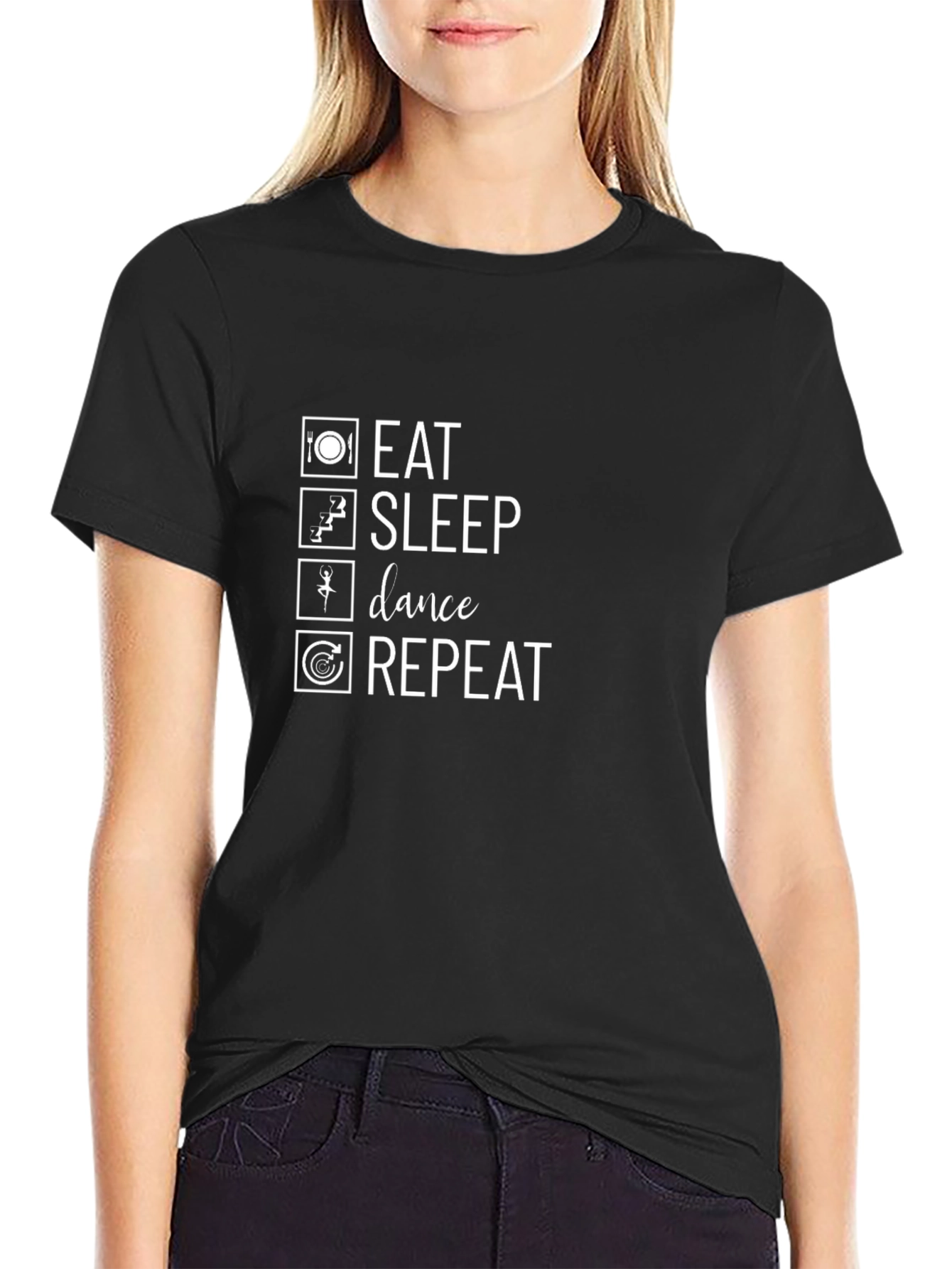 Eat Sleep Dance Repeat Graphic T-Shirt
