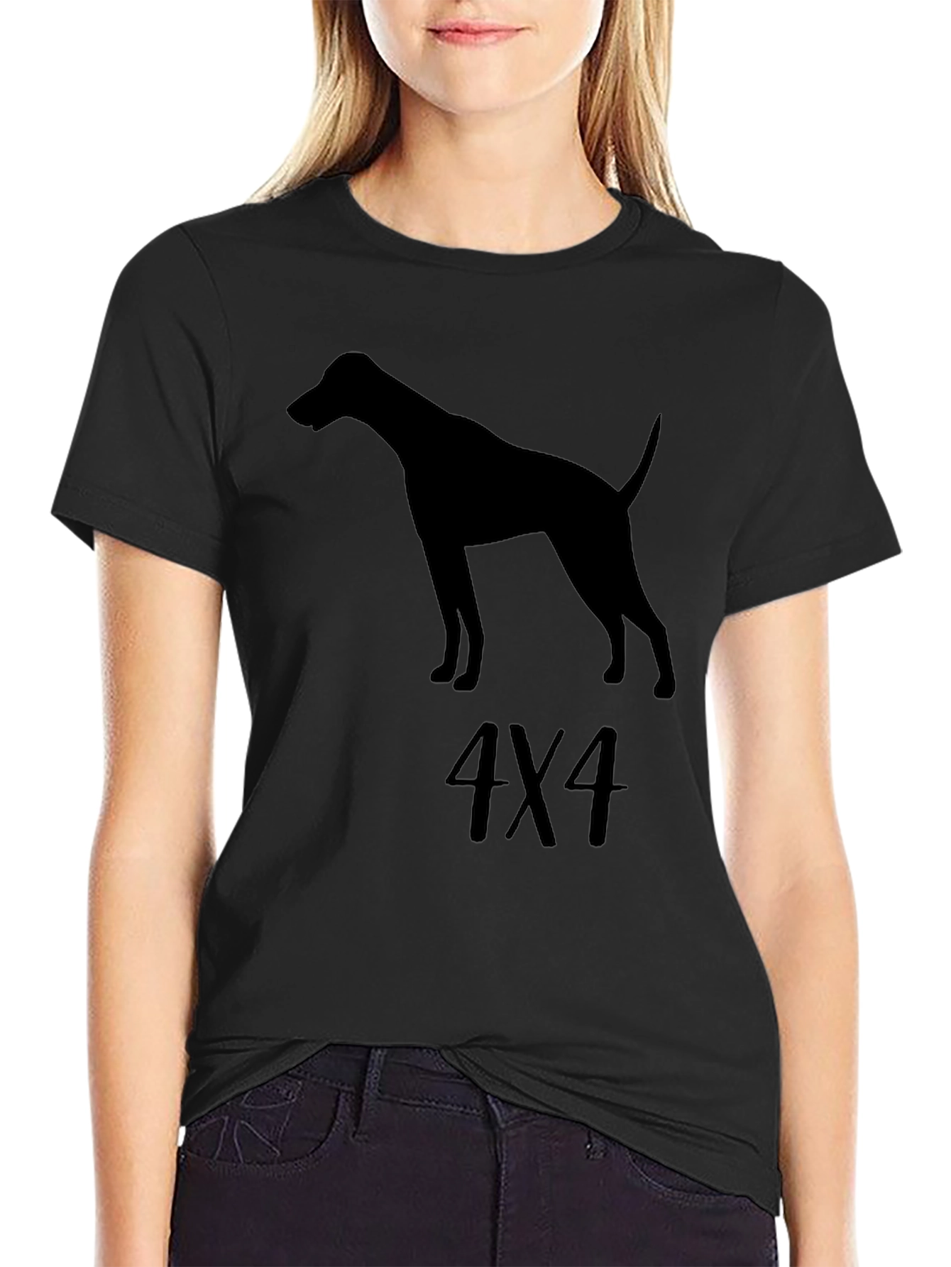Dog 4X4 Graphic Tee - Stylish Mens Black T-Shirt