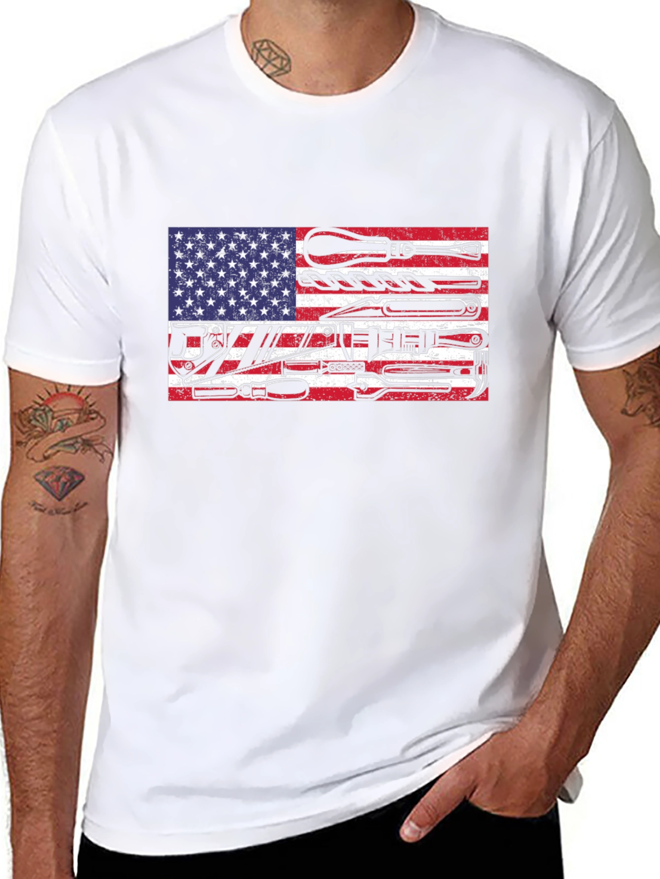 American Flag Tool T-Shirt