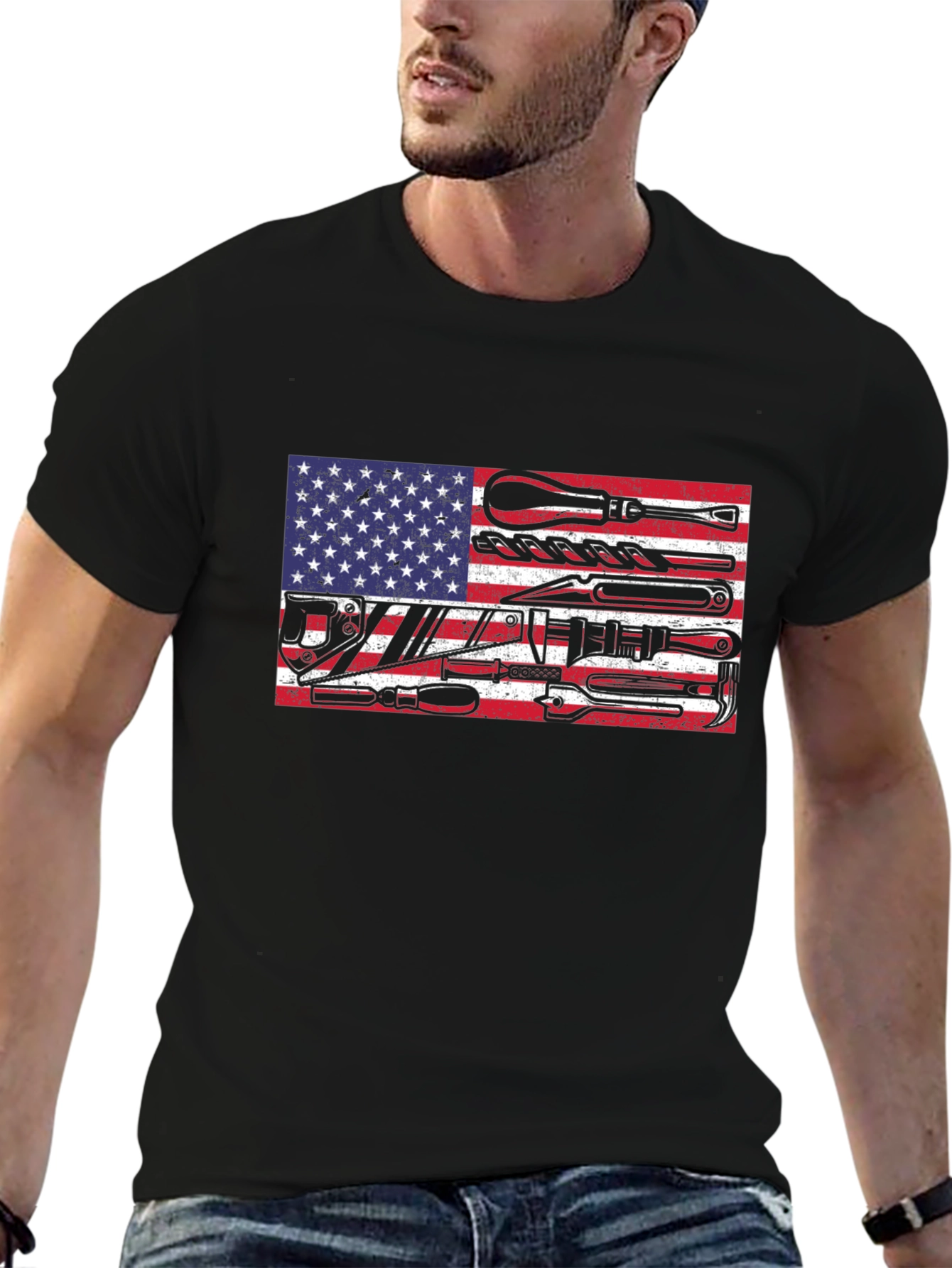 American Flag Tool T-Shirt