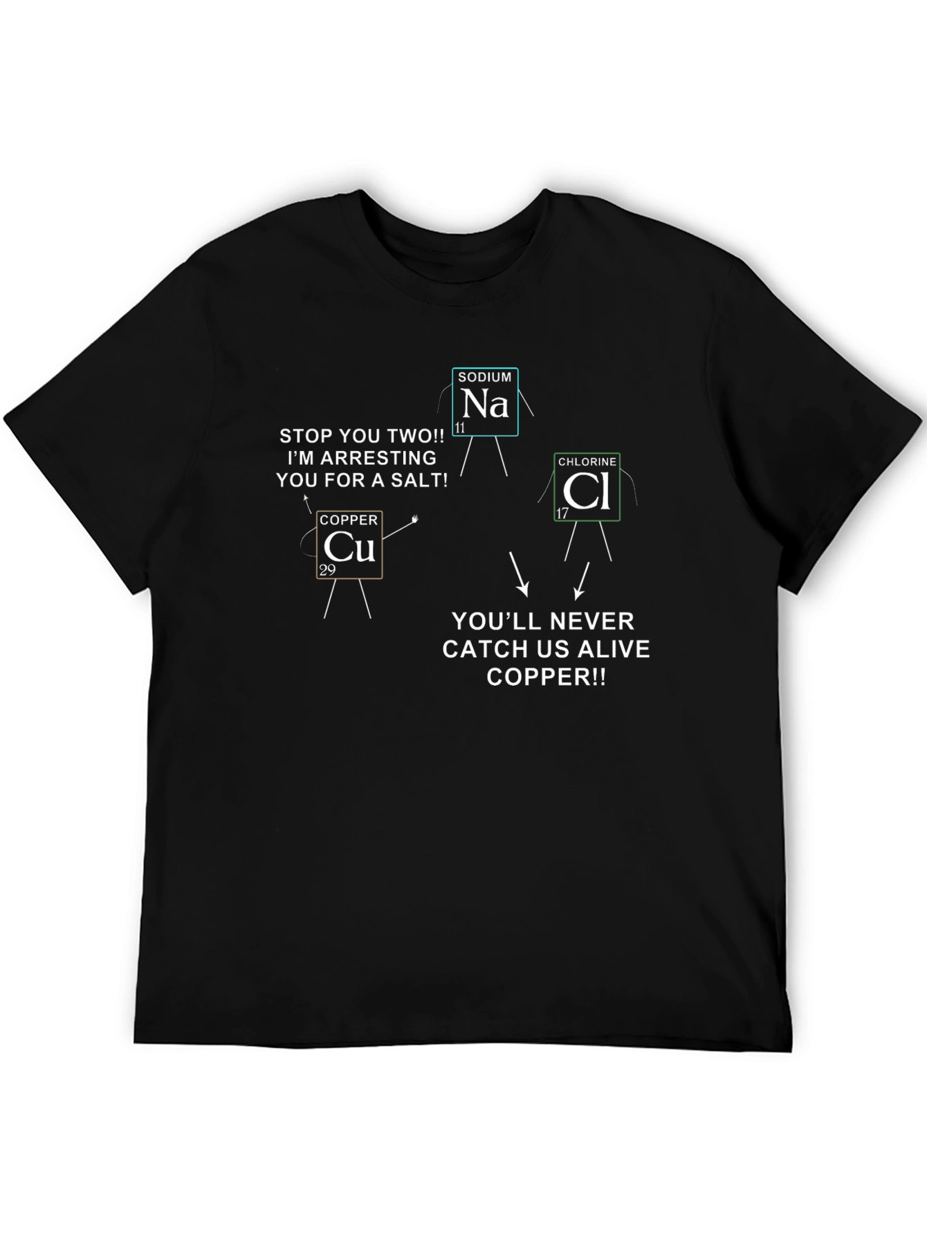 Funny Chemistry T-Shirt - Copper Arresting Salt
