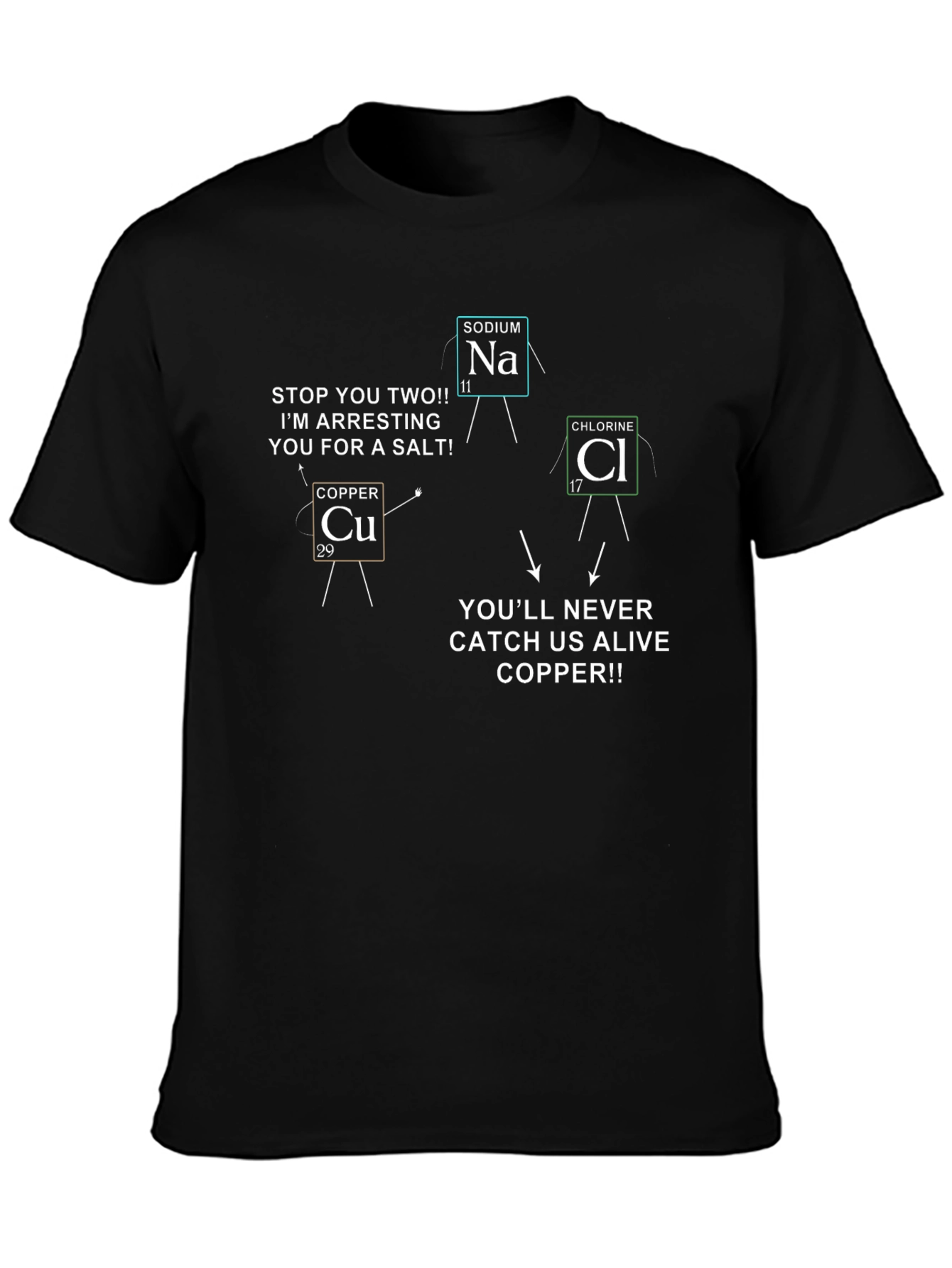 Funny Chemistry T-Shirt - Copper Arresting Salt