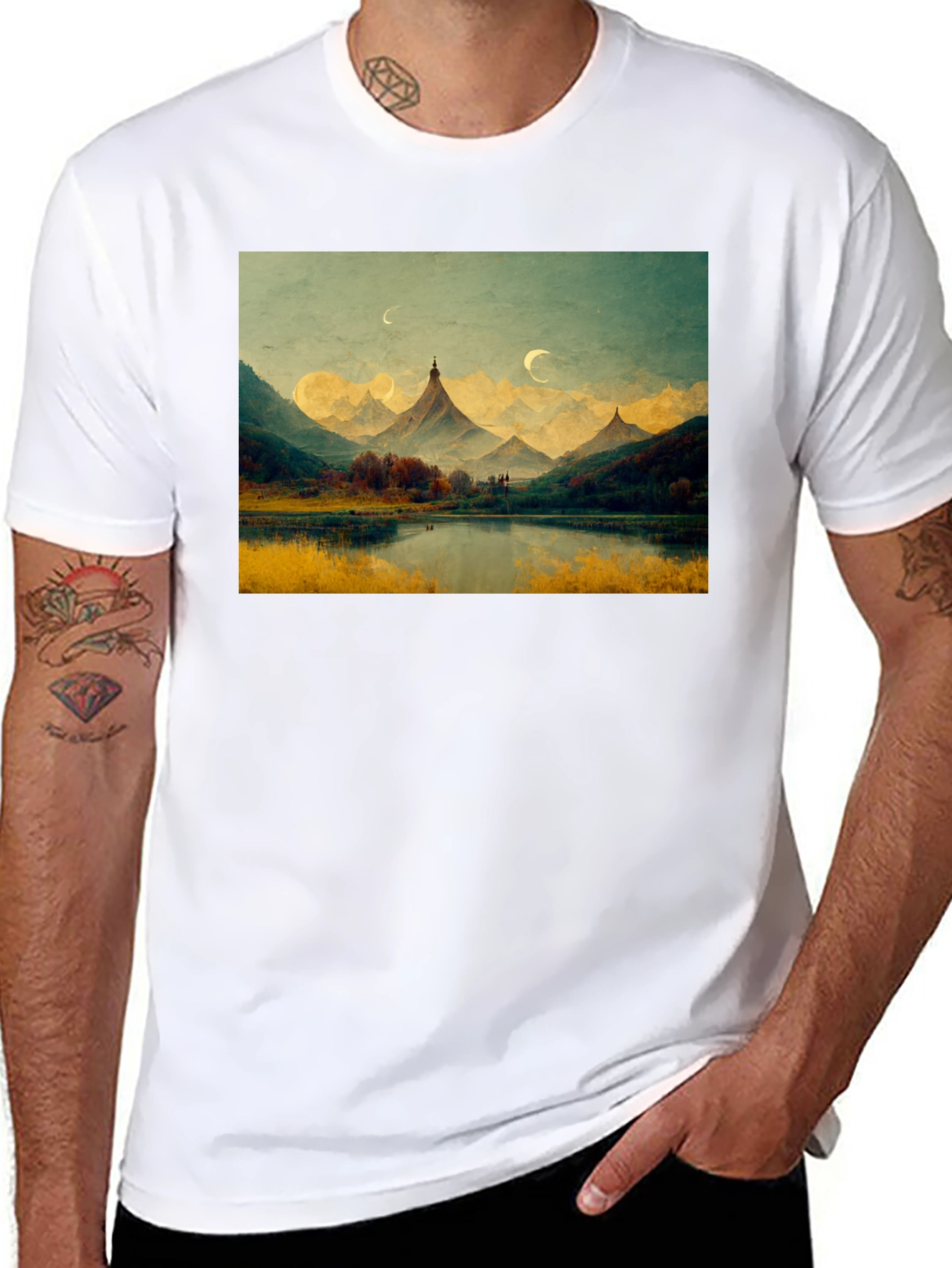 Mountain Lake Scenic T-Shirt