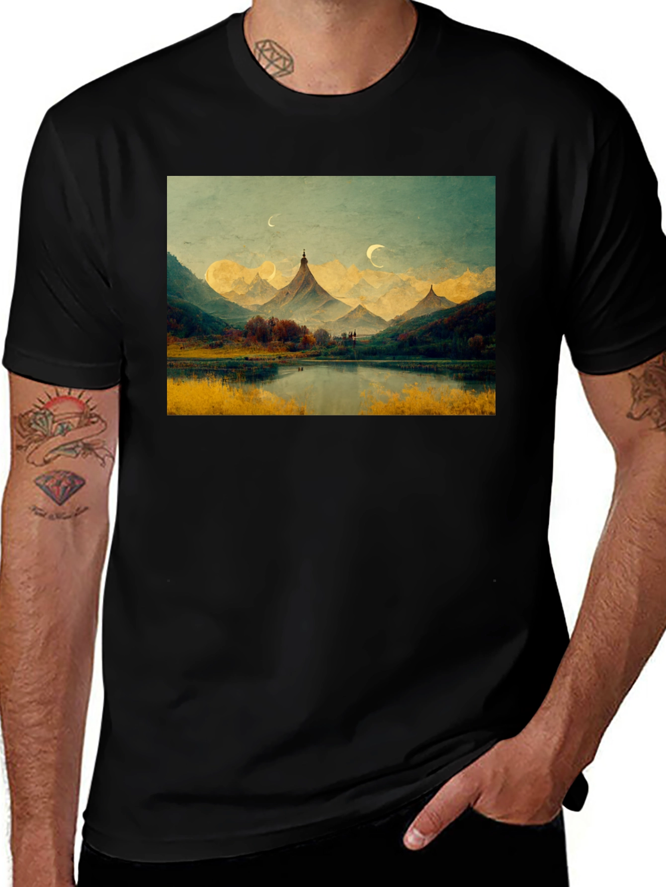 Mountain Lake Scenic T-Shirt