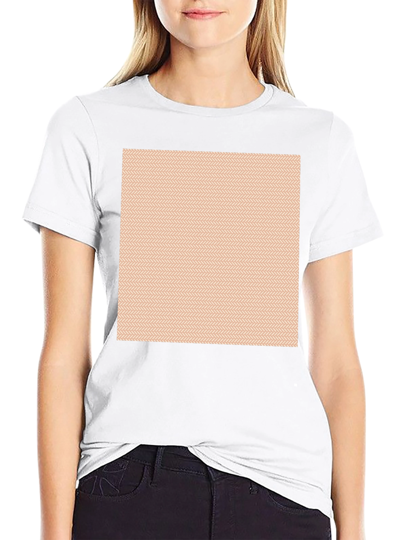 Stylish Black Tee with Geometric Pattern