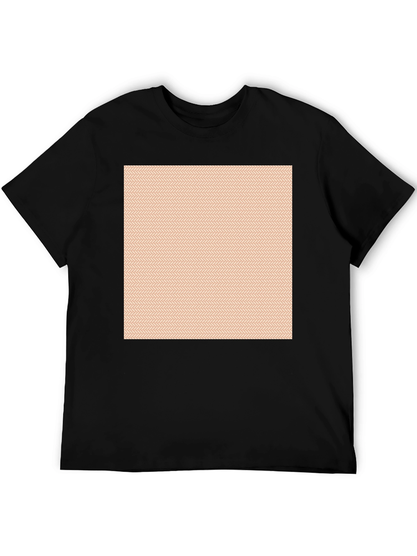 Stylish Black Tee with Geometric Pattern