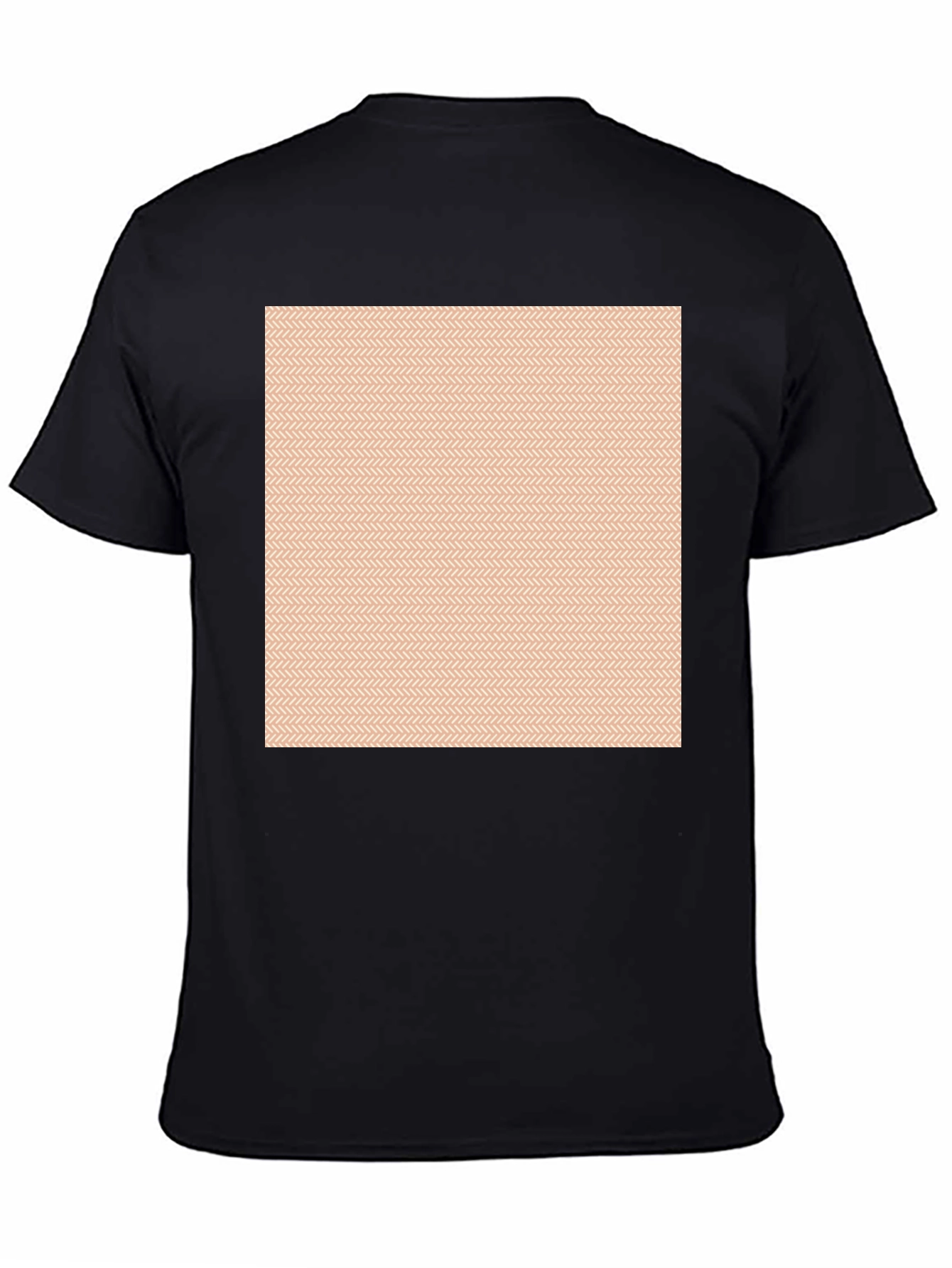 Stylish Black Tee with Geometric Pattern
