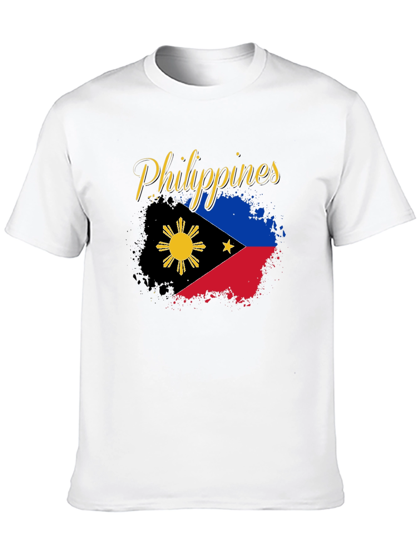 Philippines Flag Graphic Black T-Shirt