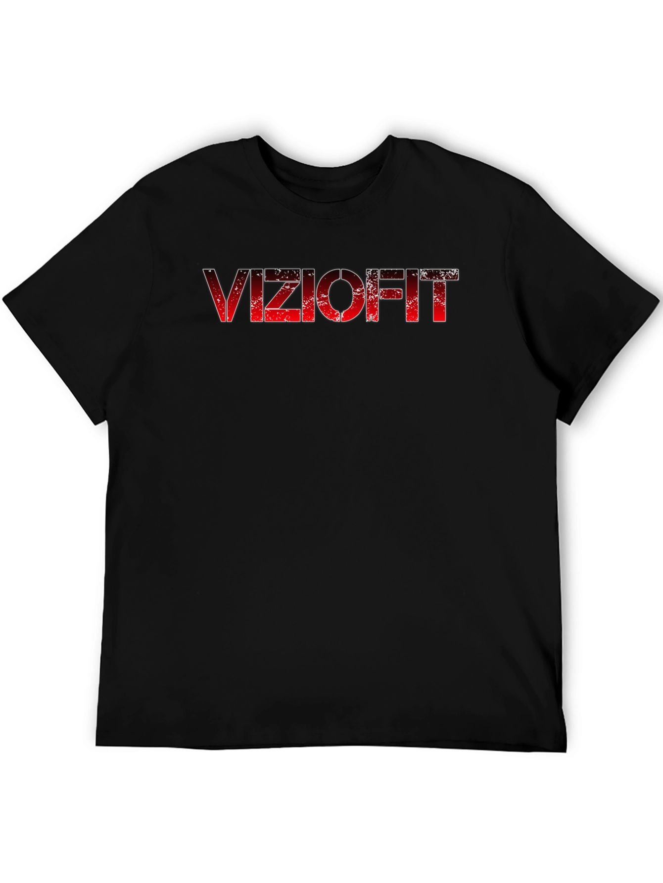 Viziofit Black Graphic Tee - Mens Fitness Shirt