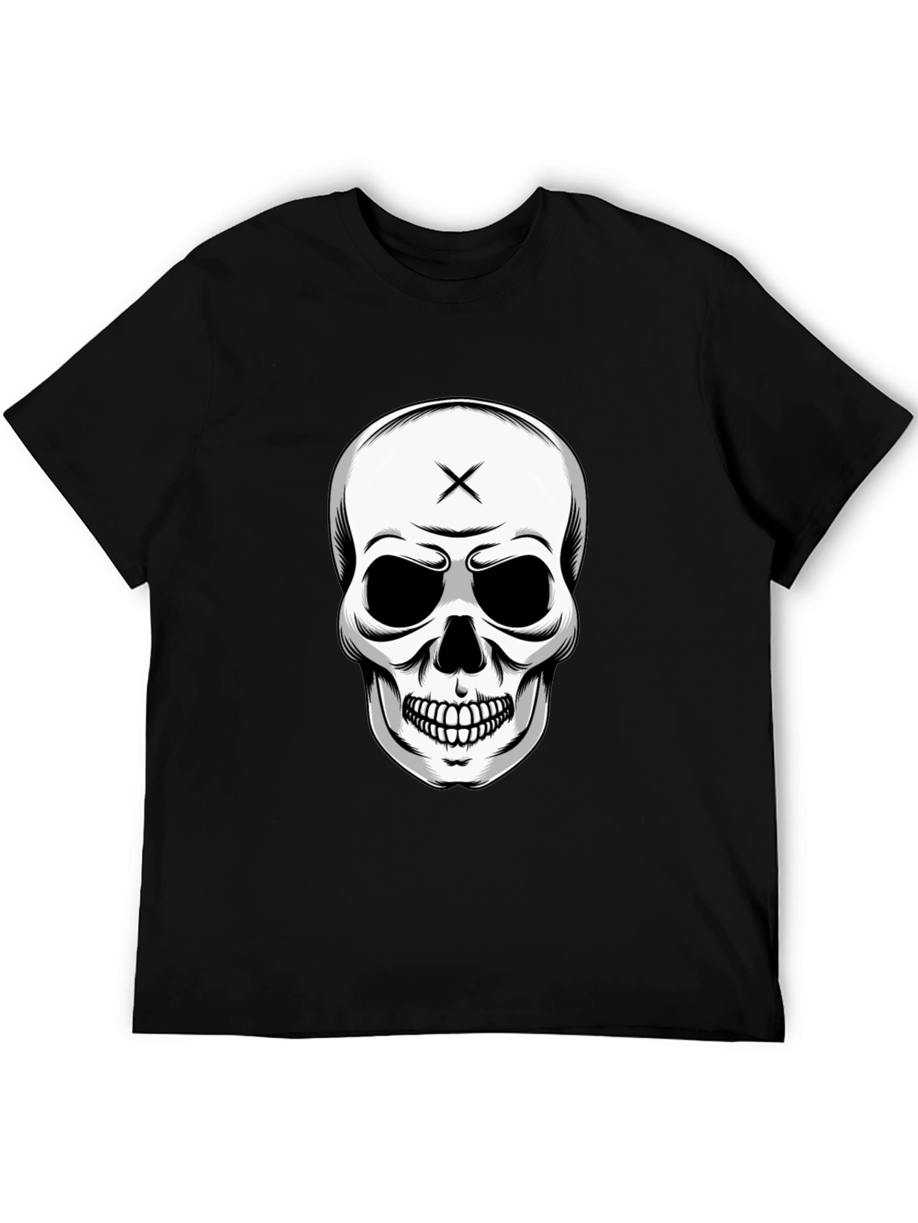 Skull Graphic T-Shirt - Edgy Black Tee