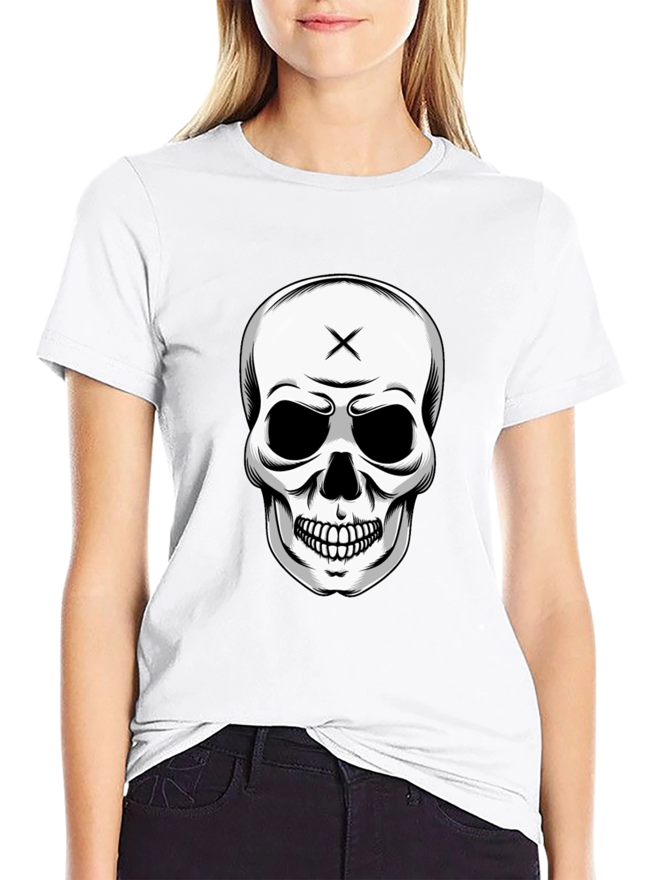 Skull Graphic T-Shirt - Edgy Black Tee