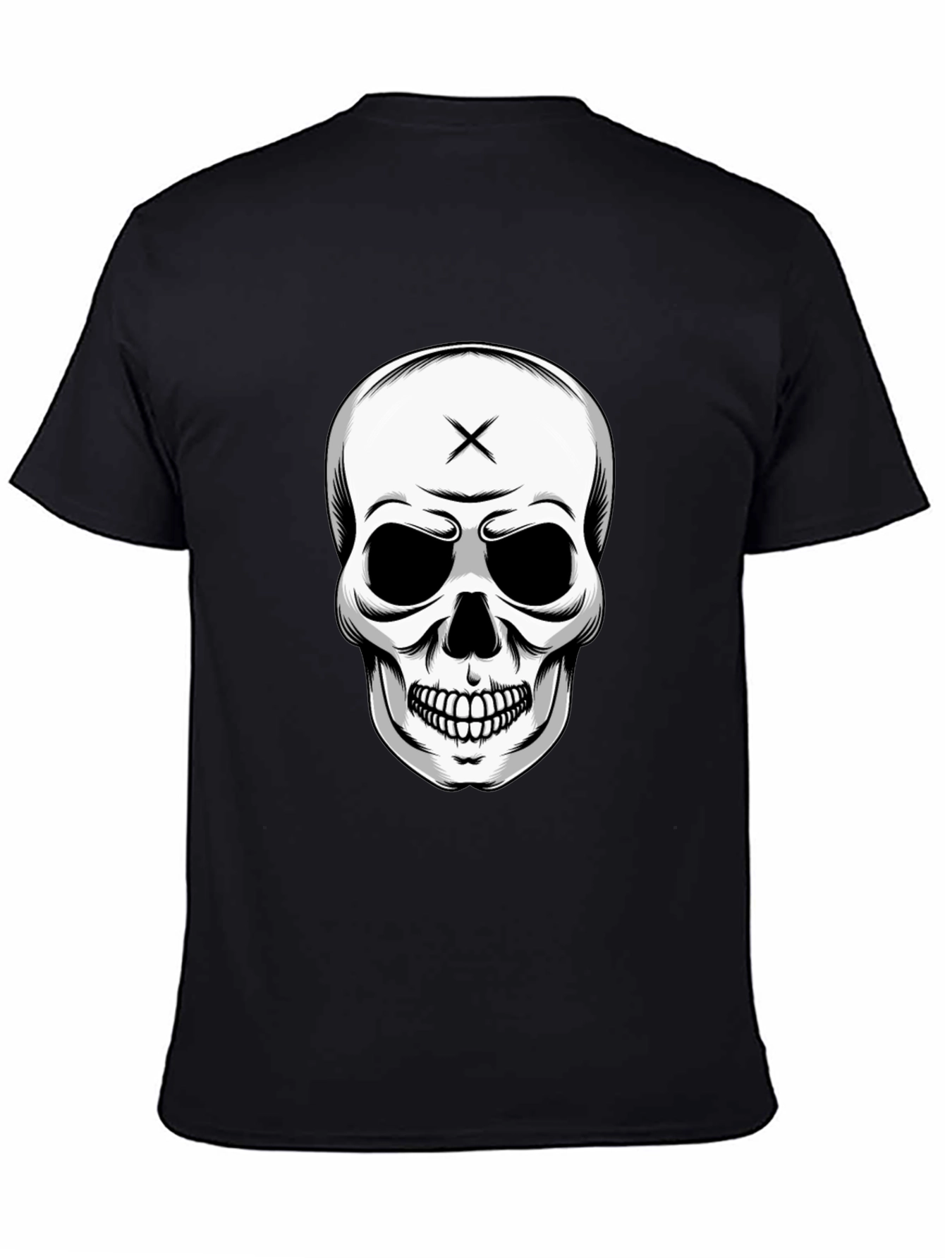 Skull Graphic T-Shirt - Edgy Black Tee