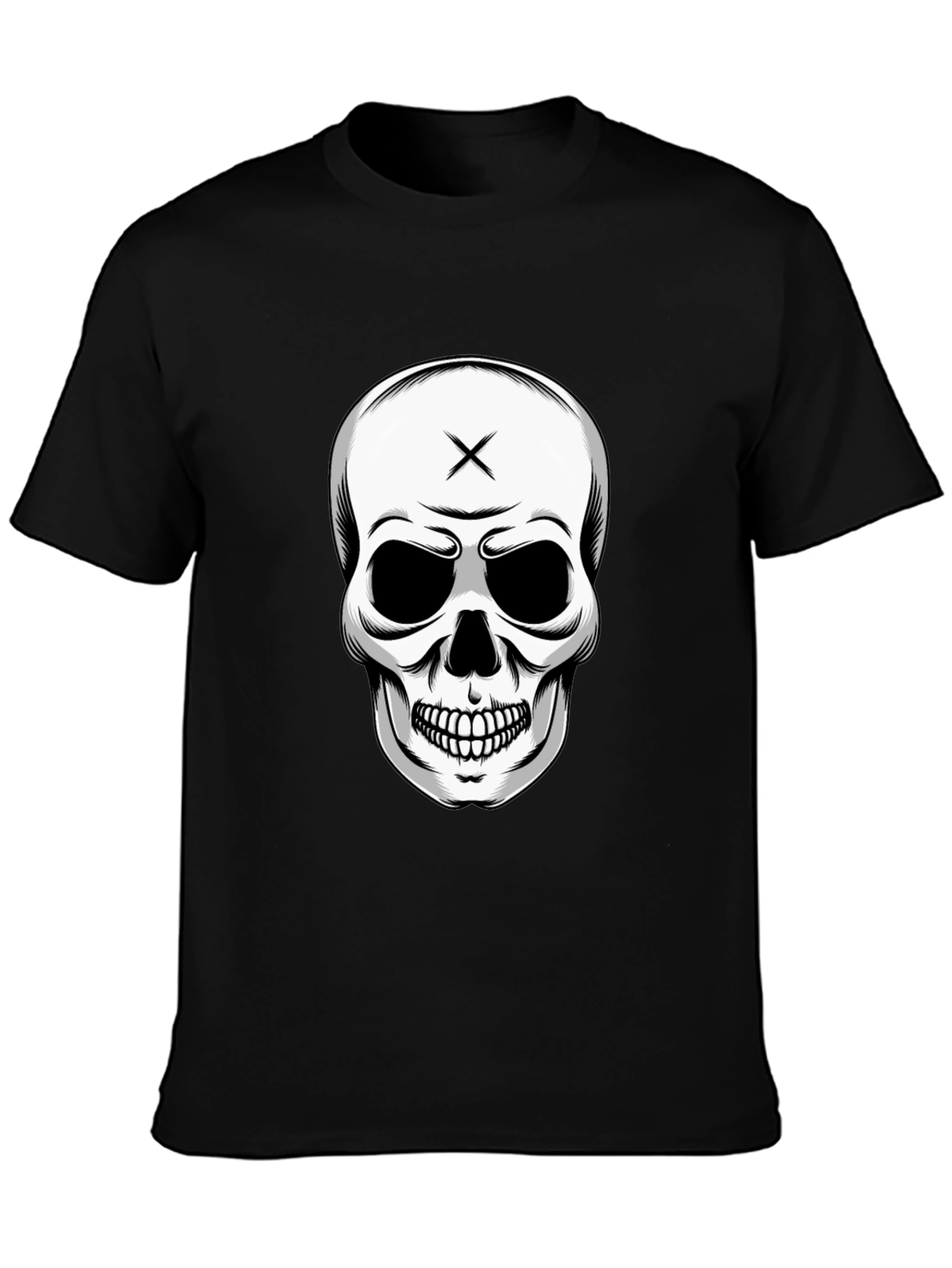 Skull Graphic T-Shirt - Edgy Black Tee