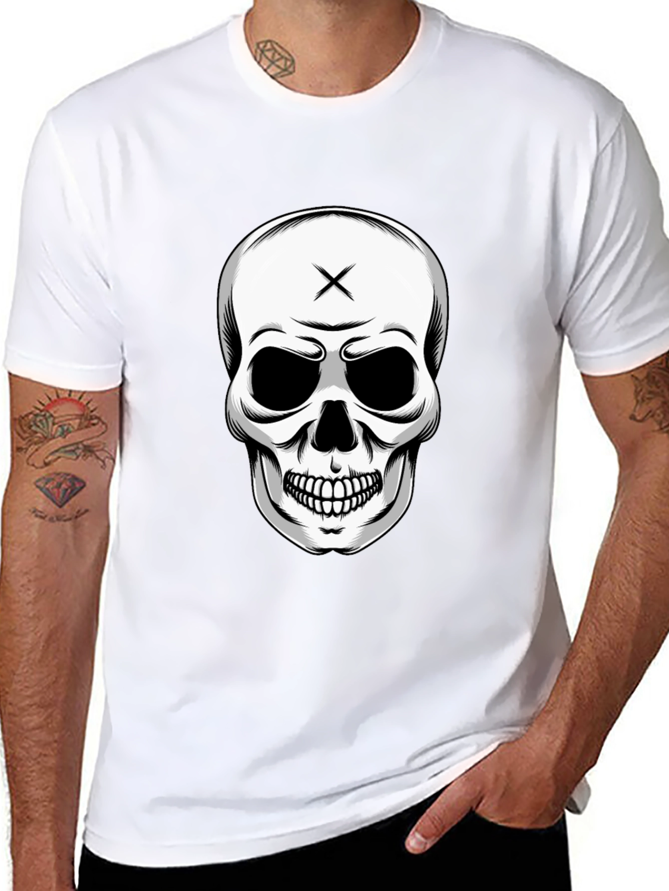Skull Graphic T-Shirt - Edgy Black Tee