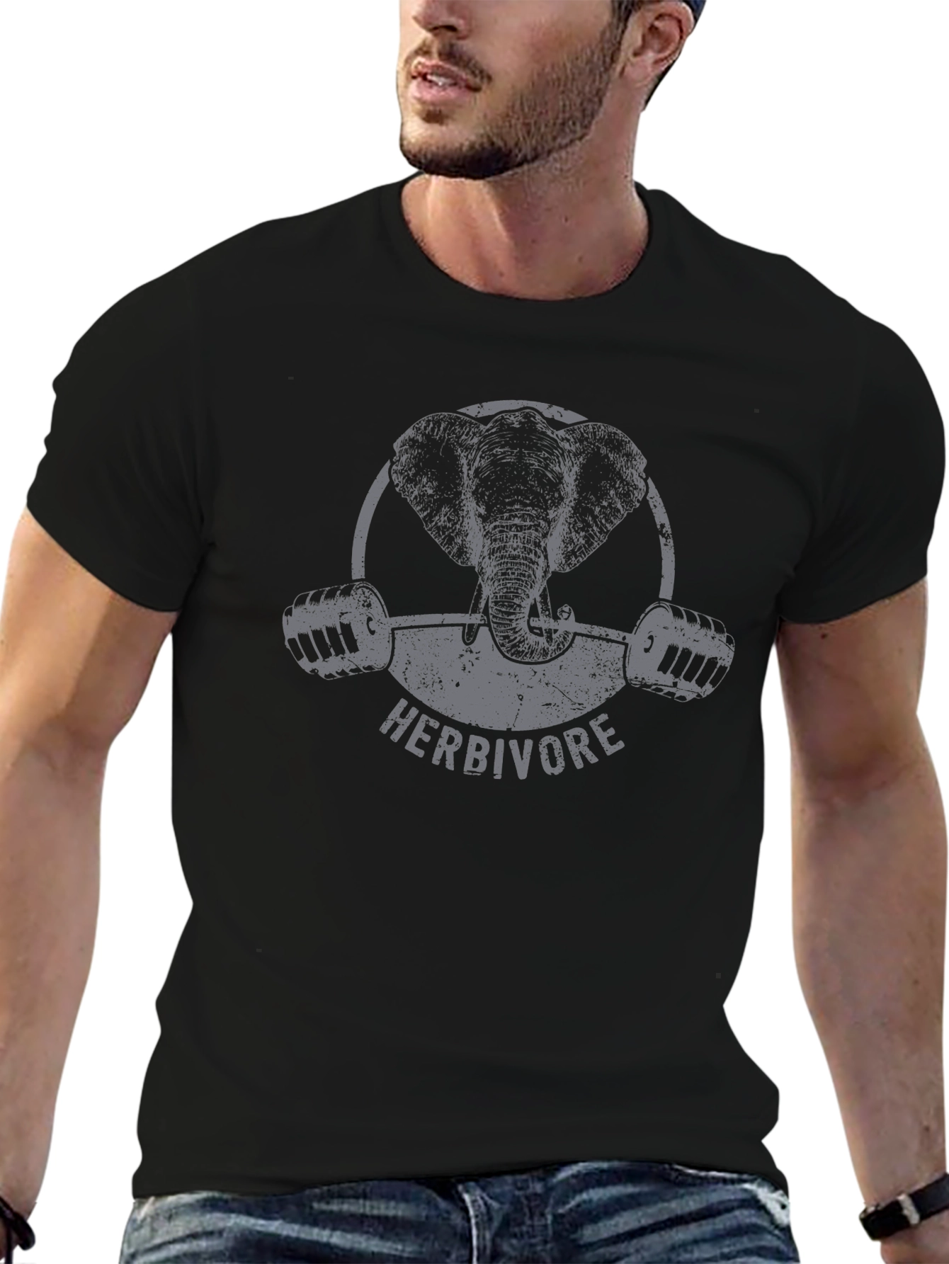 Herbivore Elephant Gym T-Shirt - Black