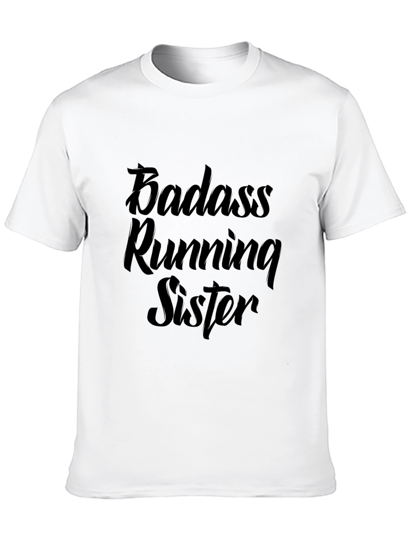 Badass Running Sister T-Shirt - Black Casual Tee