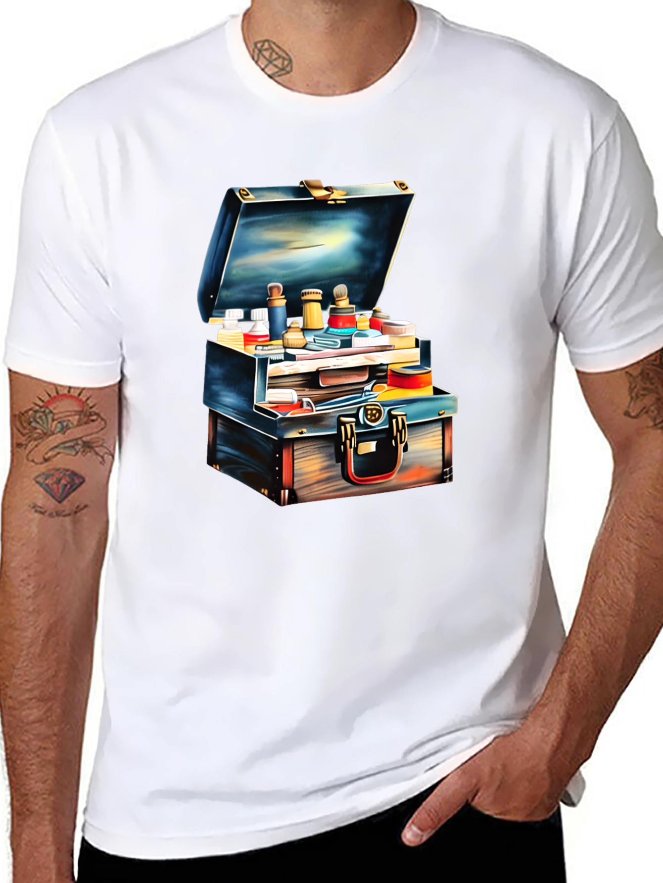 Unique Suitcase Graphic T-Shirt