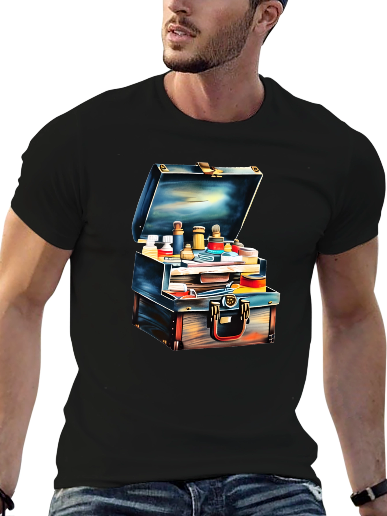 Unique Suitcase Graphic T-Shirt