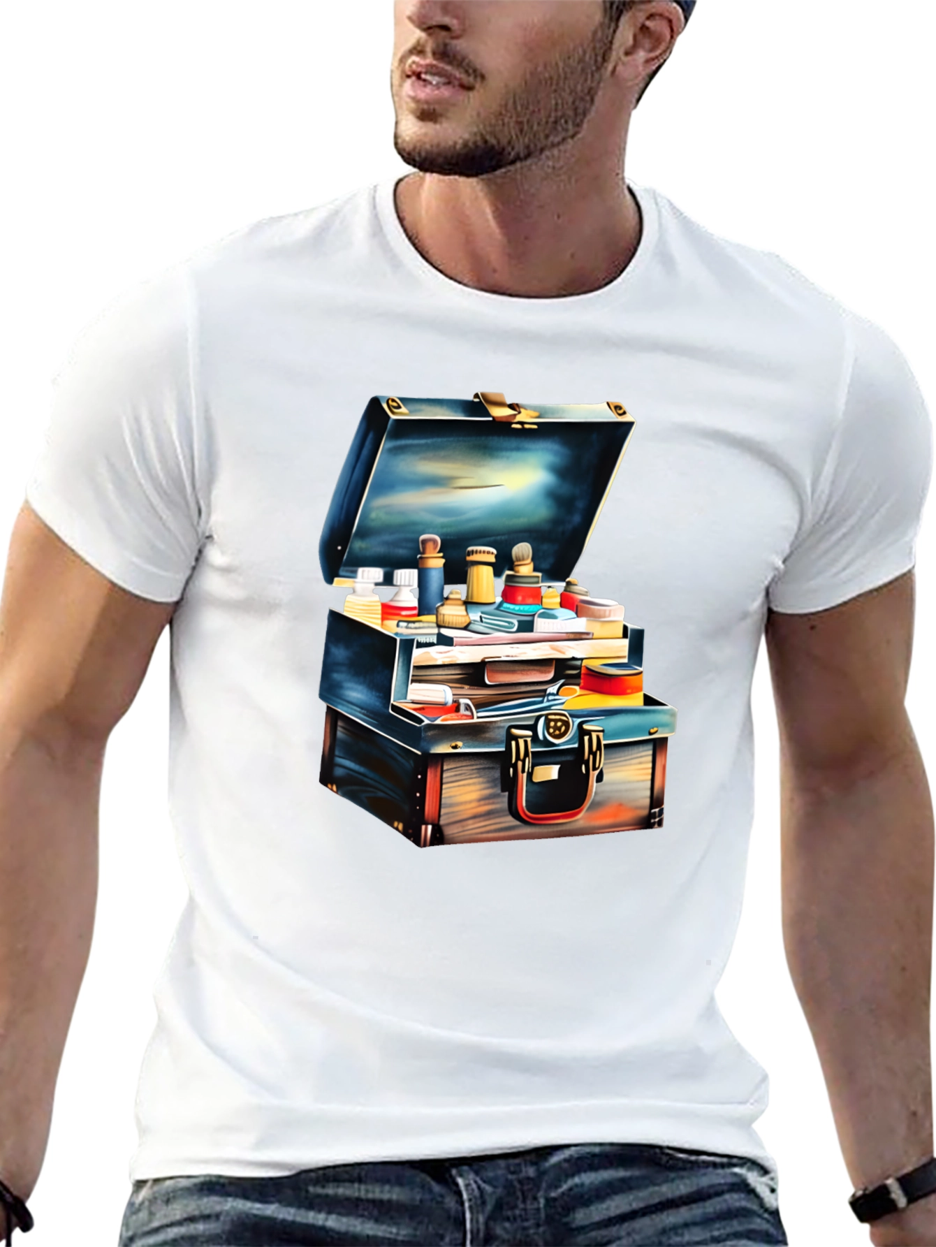 Unique Suitcase Graphic T-Shirt