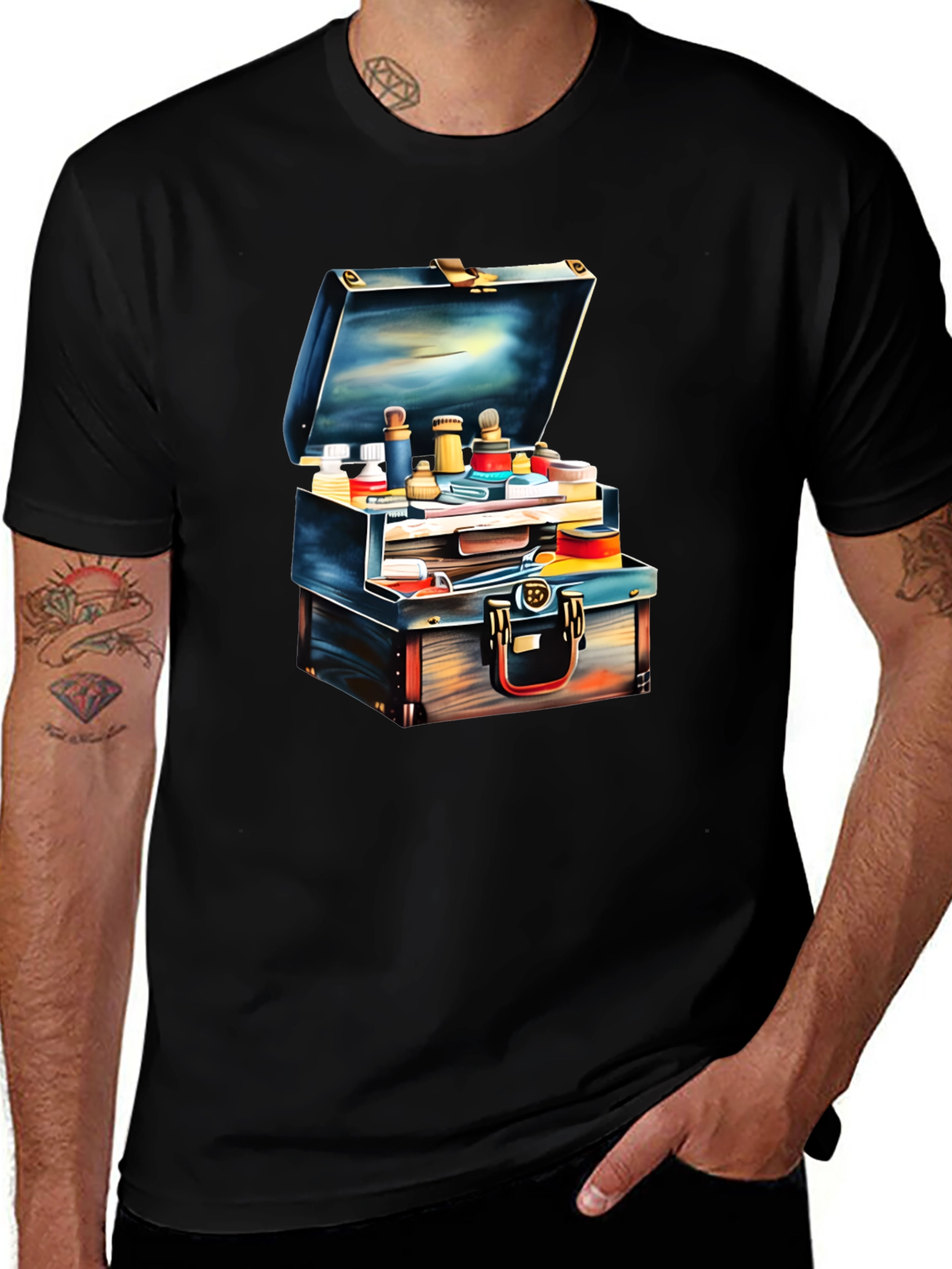 Unique Suitcase Graphic T-Shirt
