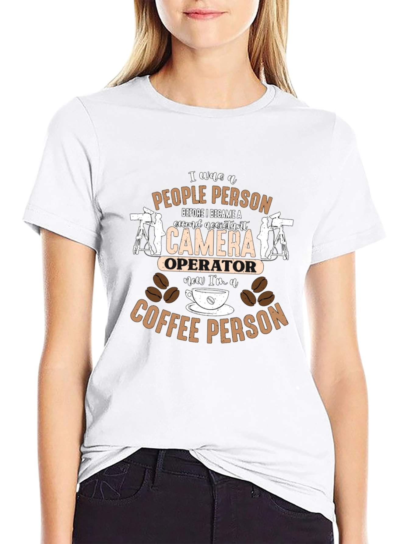 Camera Operator to Coffee Person T-Shirt