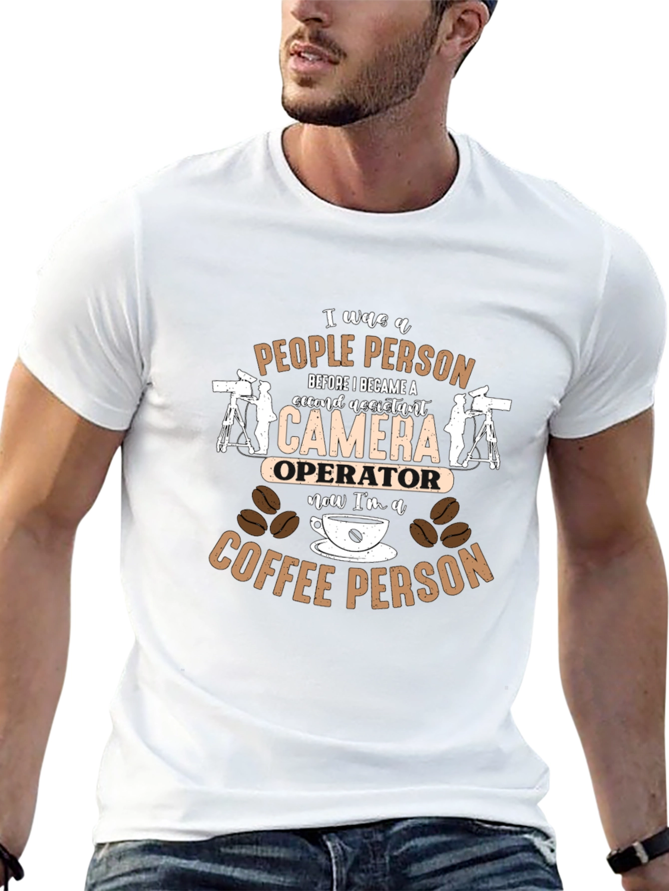 Camera Operator to Coffee Person T-Shirt