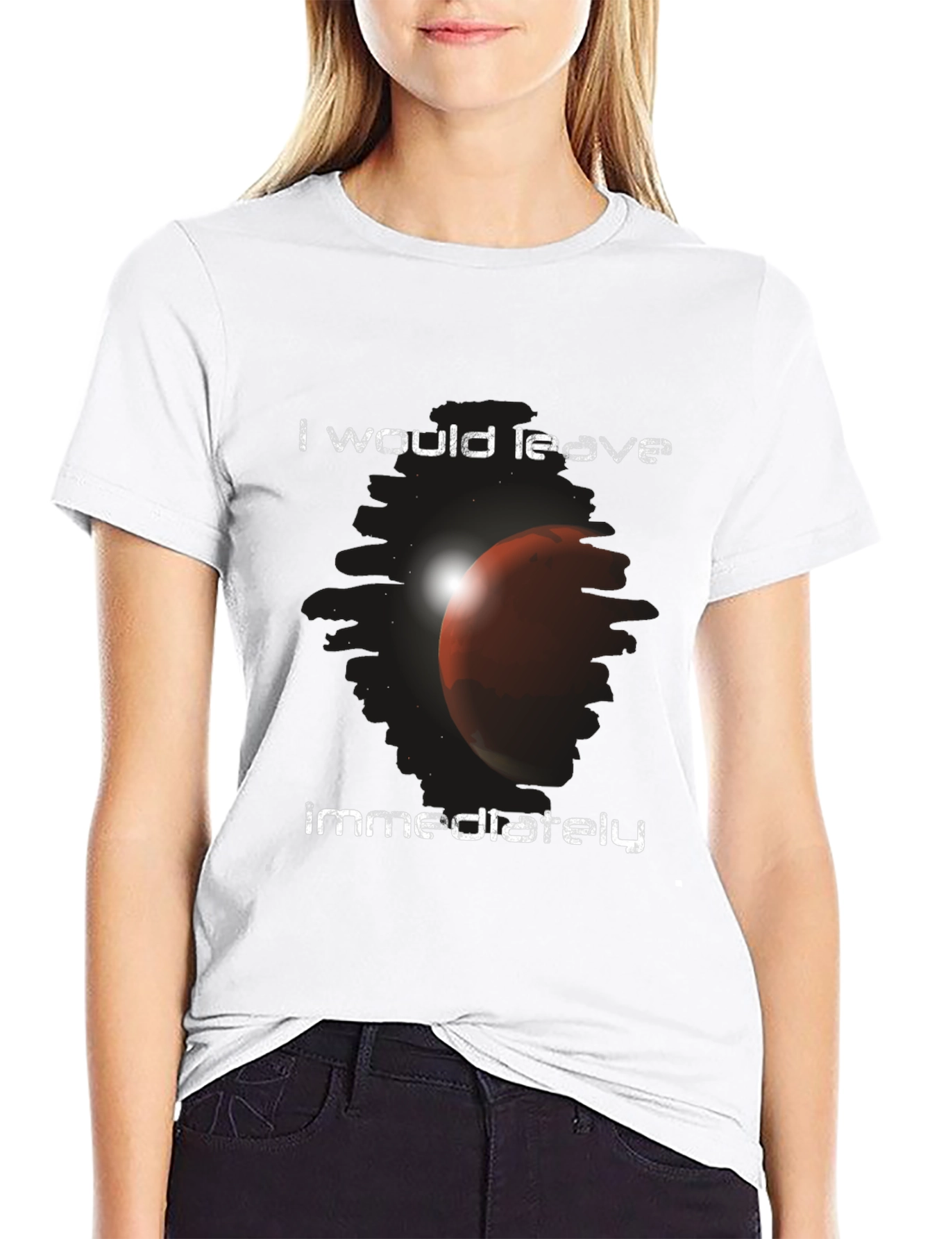 I Would Leave Immediately Mars Graphic T-Shirt