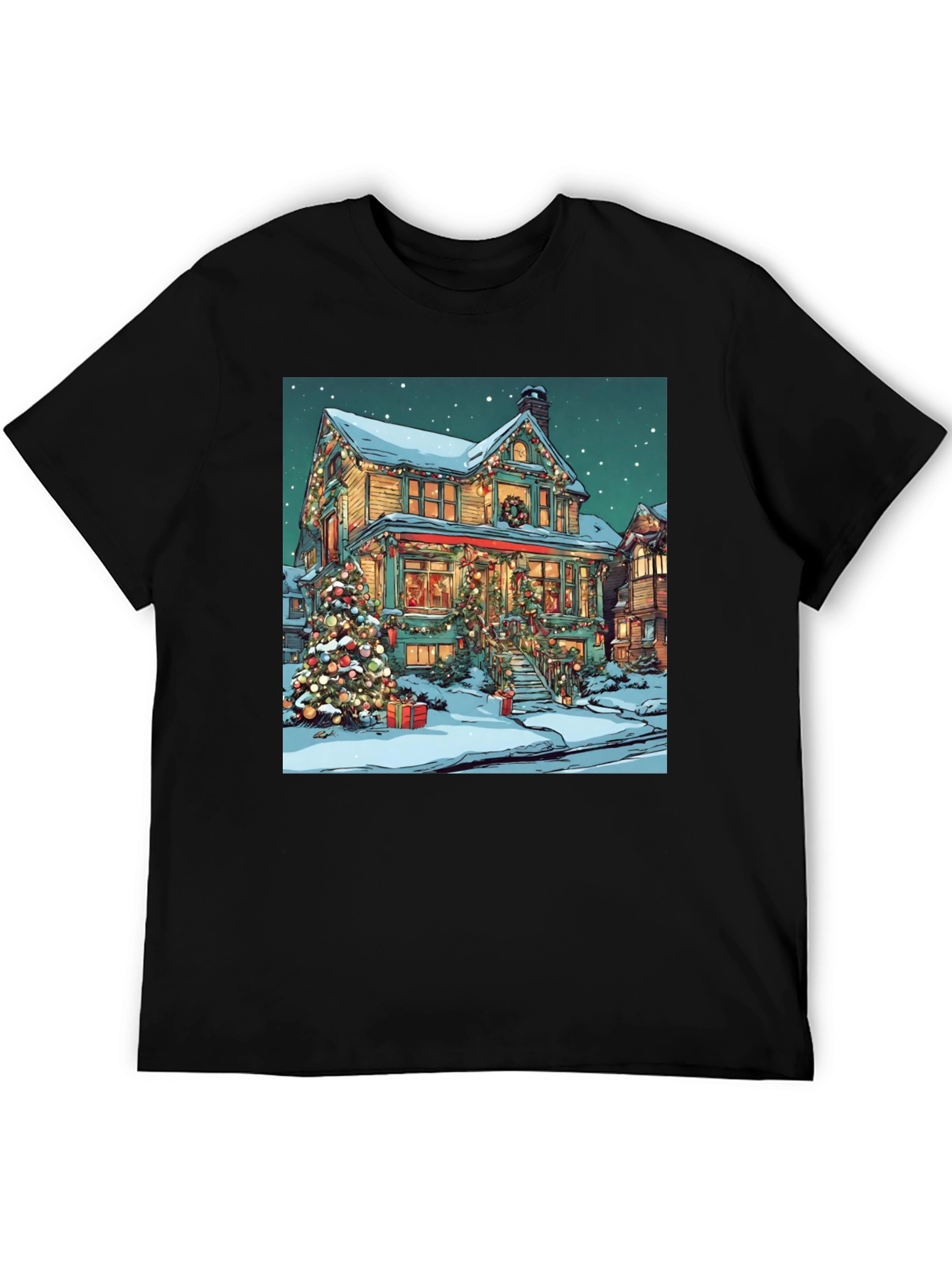 Festive Holiday House Christmas T-Shirt