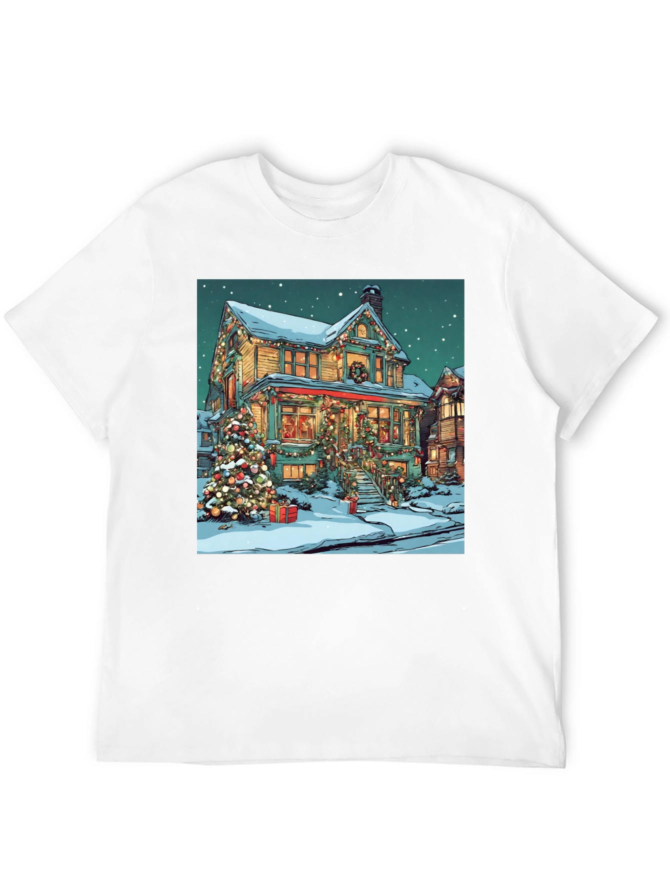Festive Holiday House Christmas T-Shirt