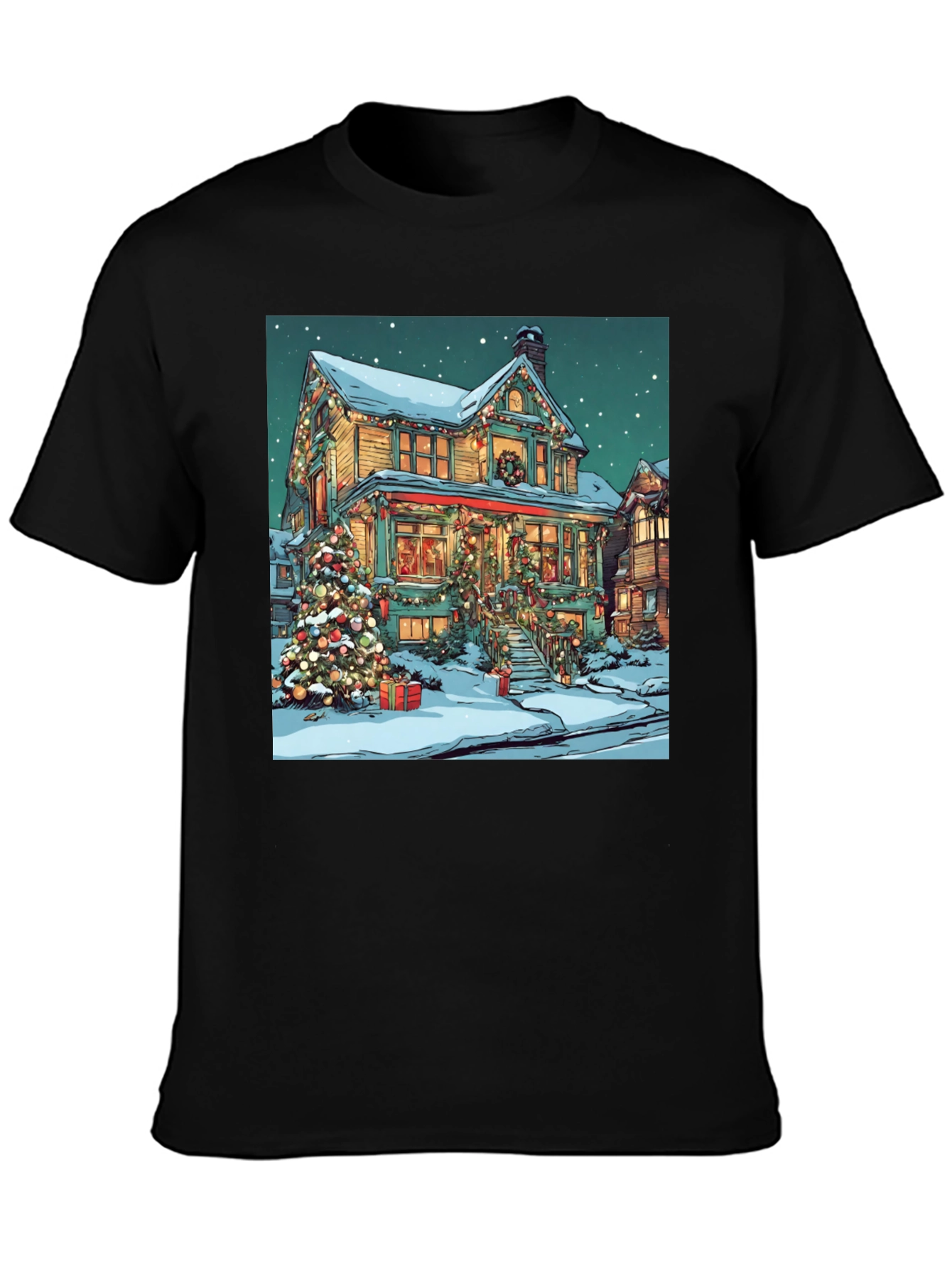 Festive Holiday House Christmas T-Shirt