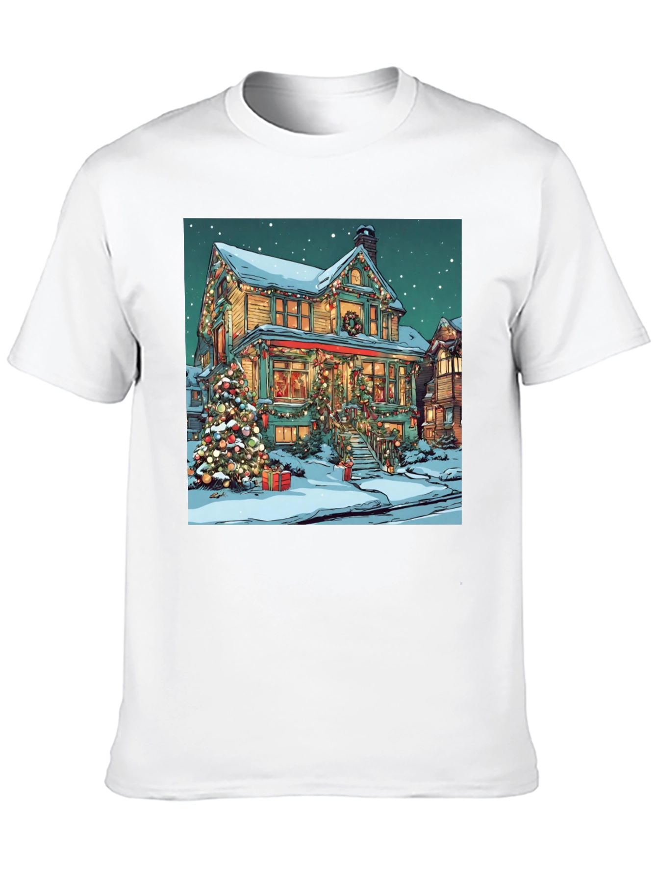 Festive Holiday House Christmas T-Shirt