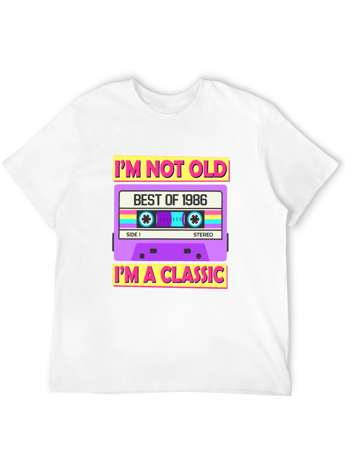 Retro Cassette Tape 1986 Graphic T-Shirt