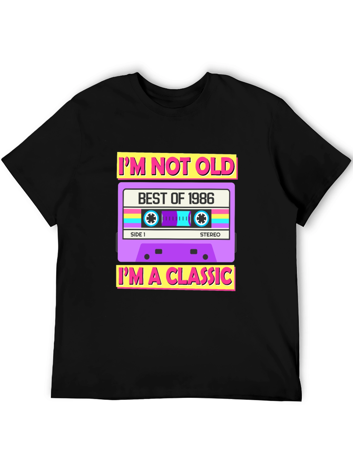 Retro Cassette Tape 1986 Graphic T-Shirt