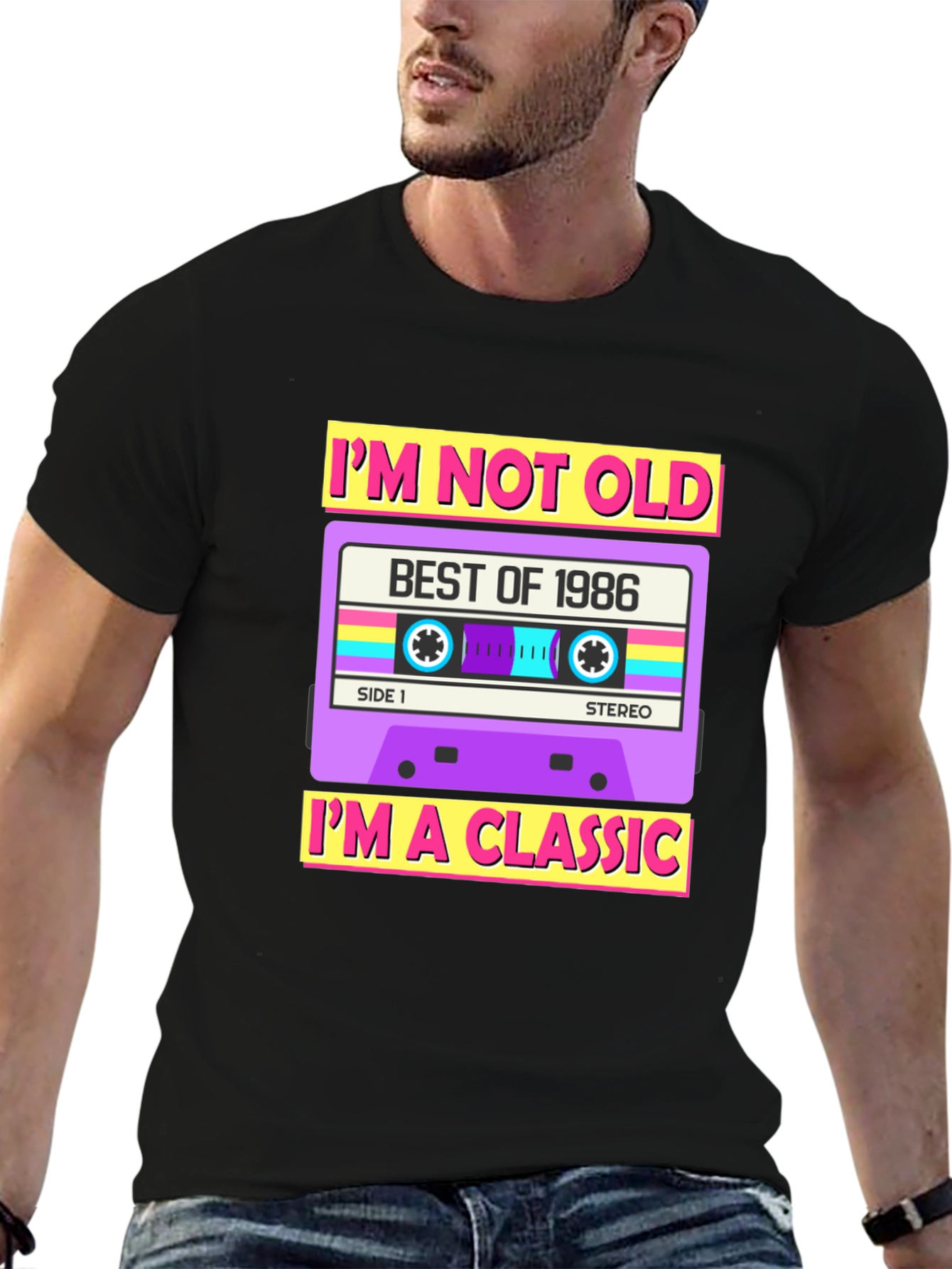 Retro Cassette Tape 1986 Graphic T-Shirt