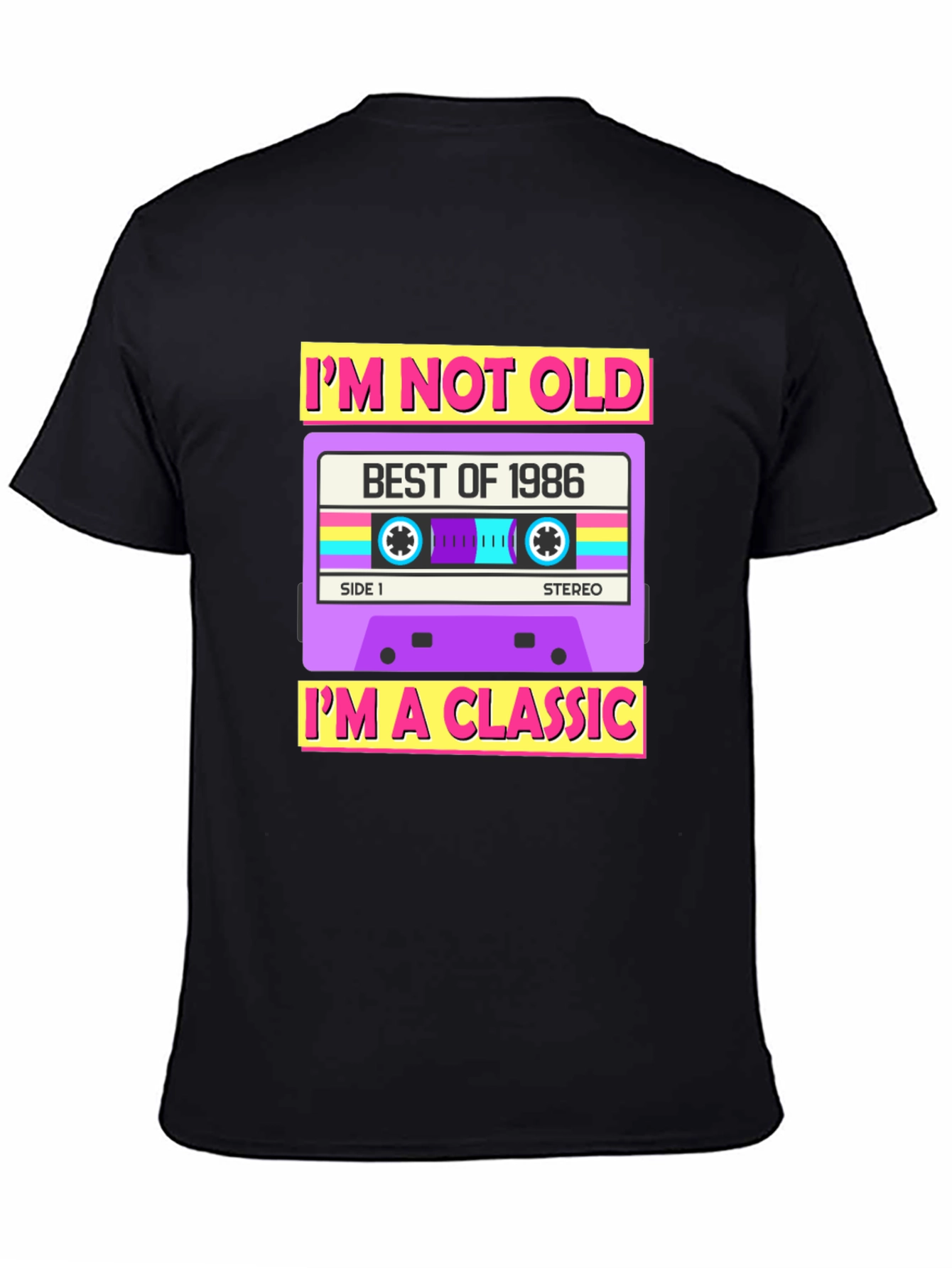 Retro Cassette Tape 1986 Graphic T-Shirt